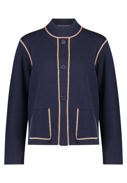 Strick-Cardigan (Patch Dark Blue)