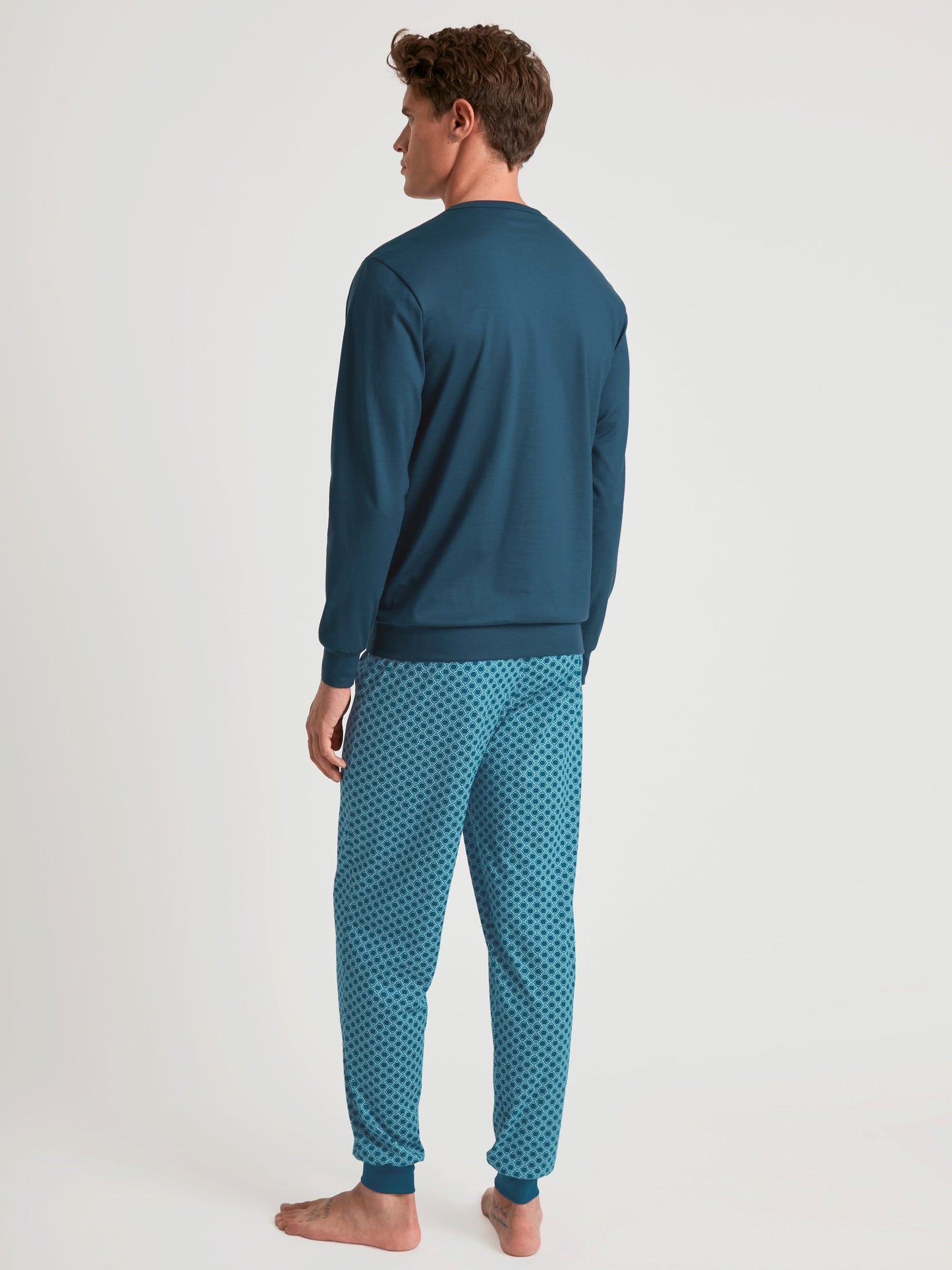 HERREN Pyjama mit Bündchen (Legion Blue)