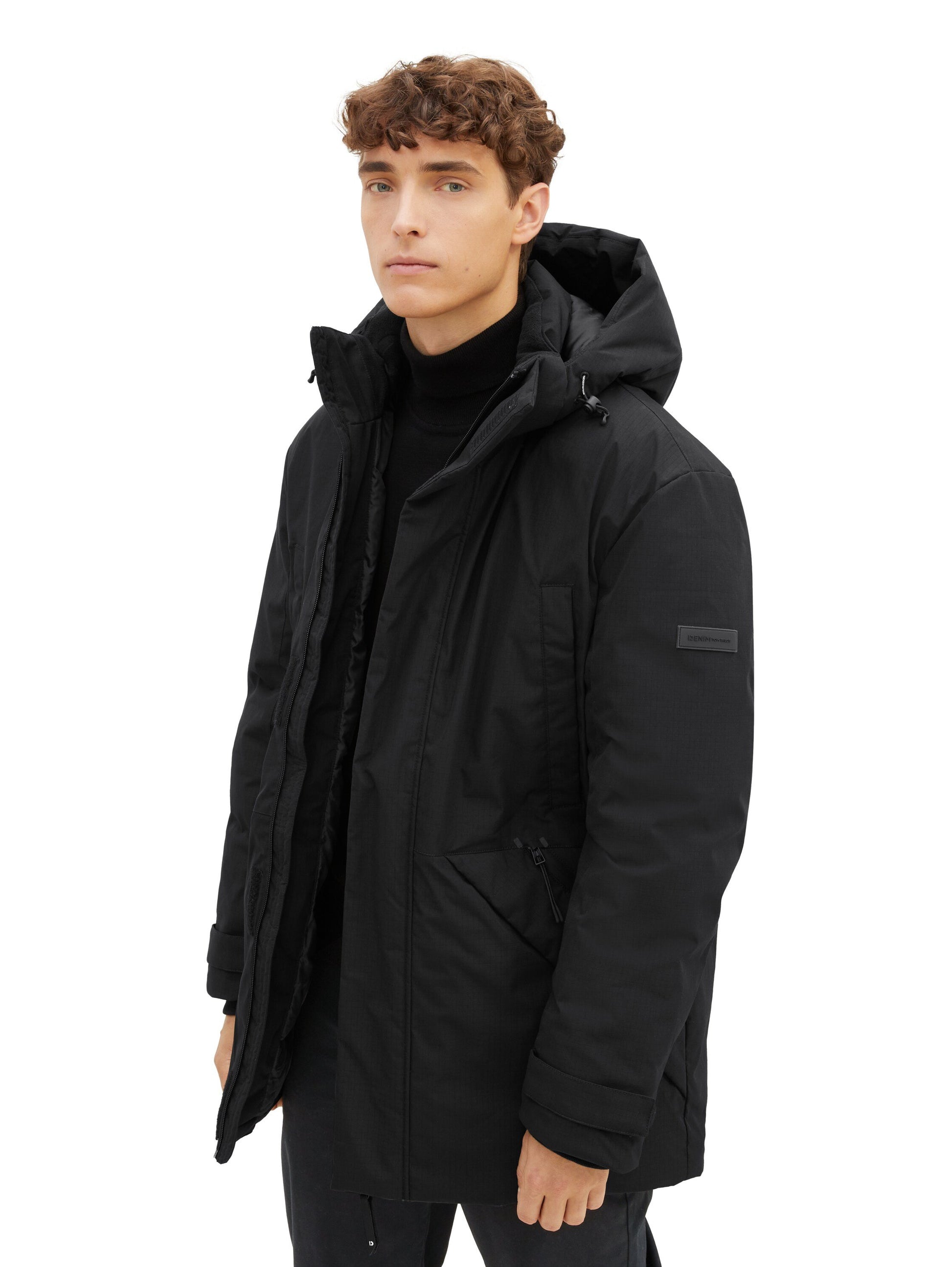 Parka mit abnehmbarer Kapuze (Black)