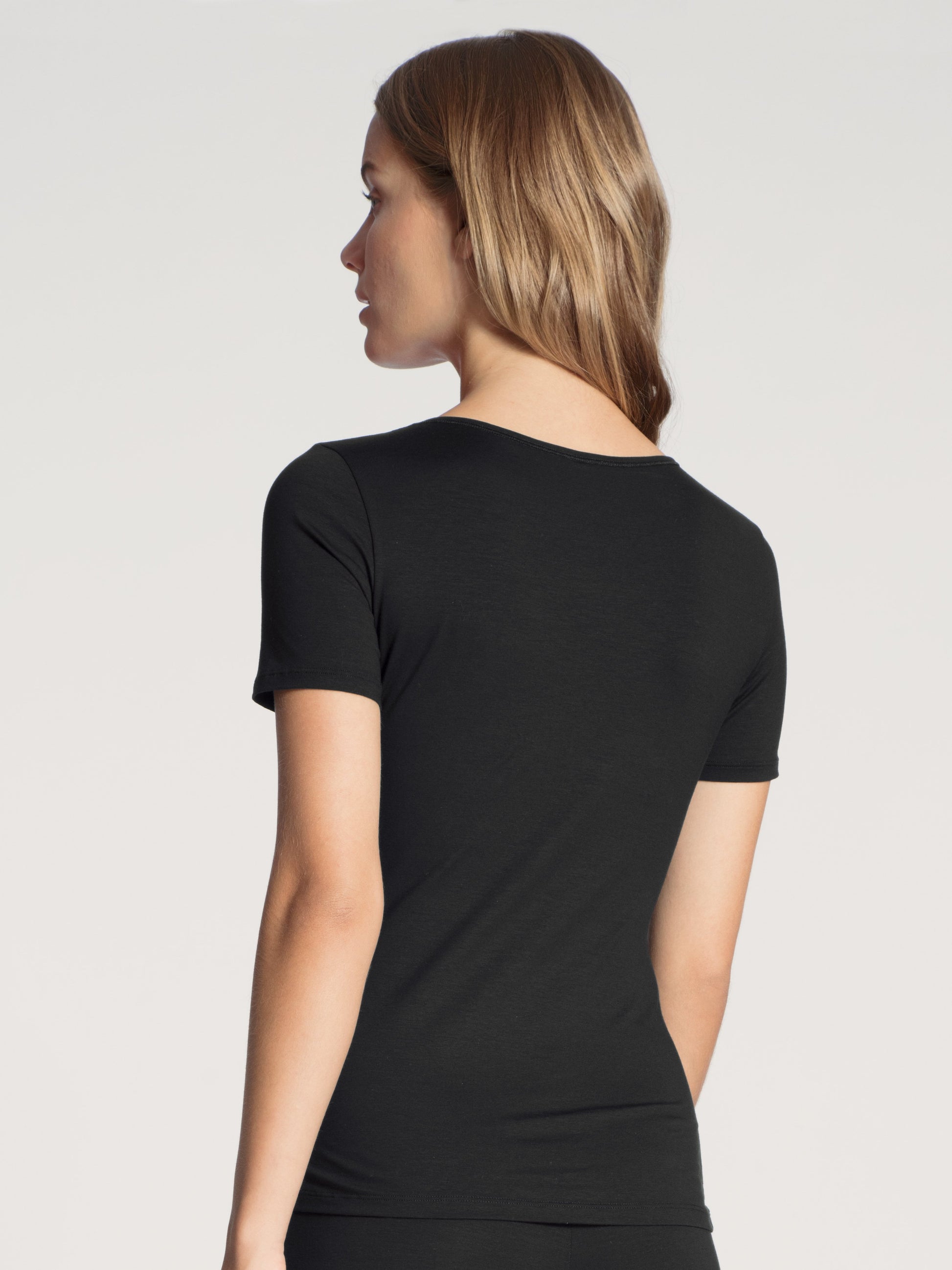 DAMEN Top kurzarm (Schwarz)