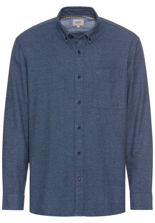 Flanell Karohemd aus reiner Baumwolle (Night Blue)