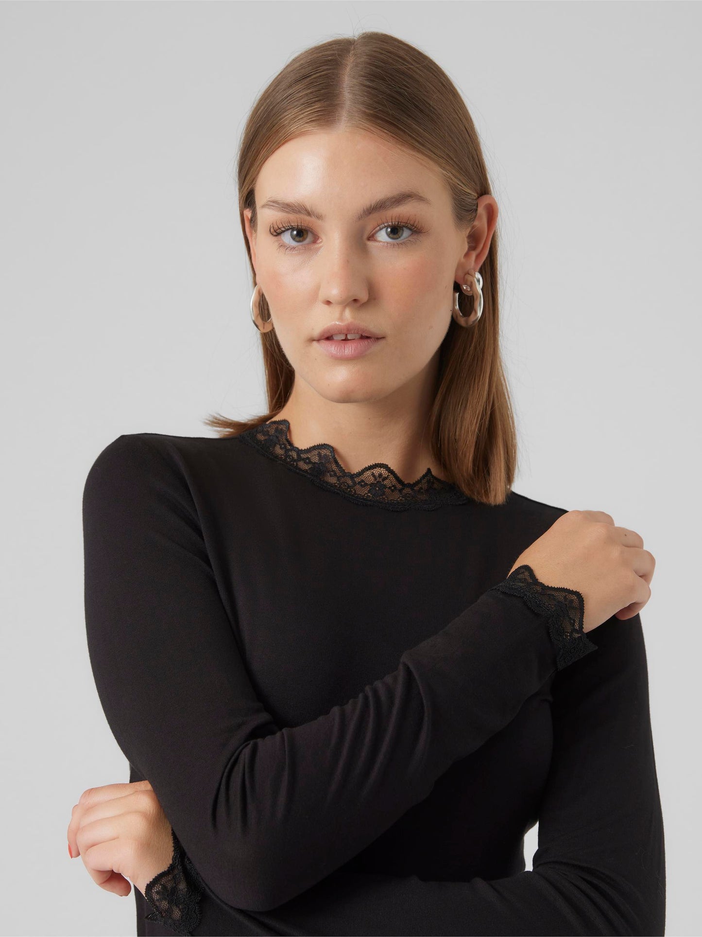 Vmrosa Ls Highneck Top Ga Jrs Noos (Black)