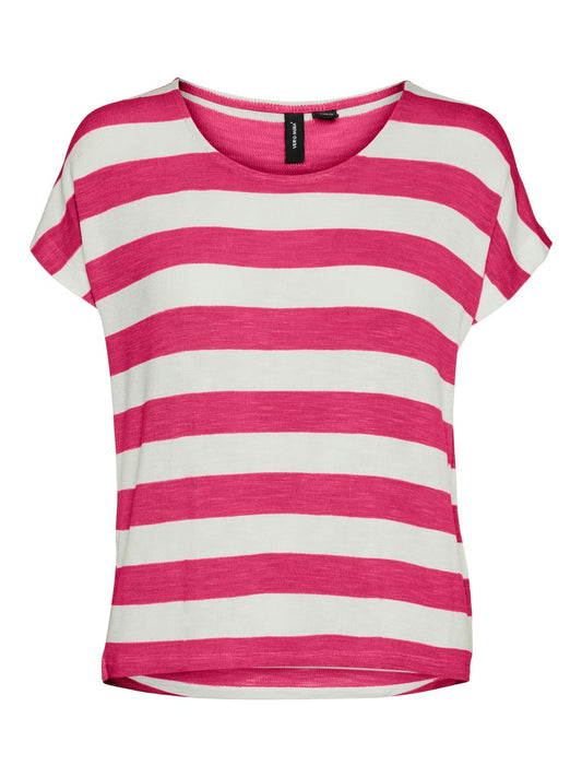 Vmwide Stripe Sl Top Ga Jrs Noos (Raspberry)