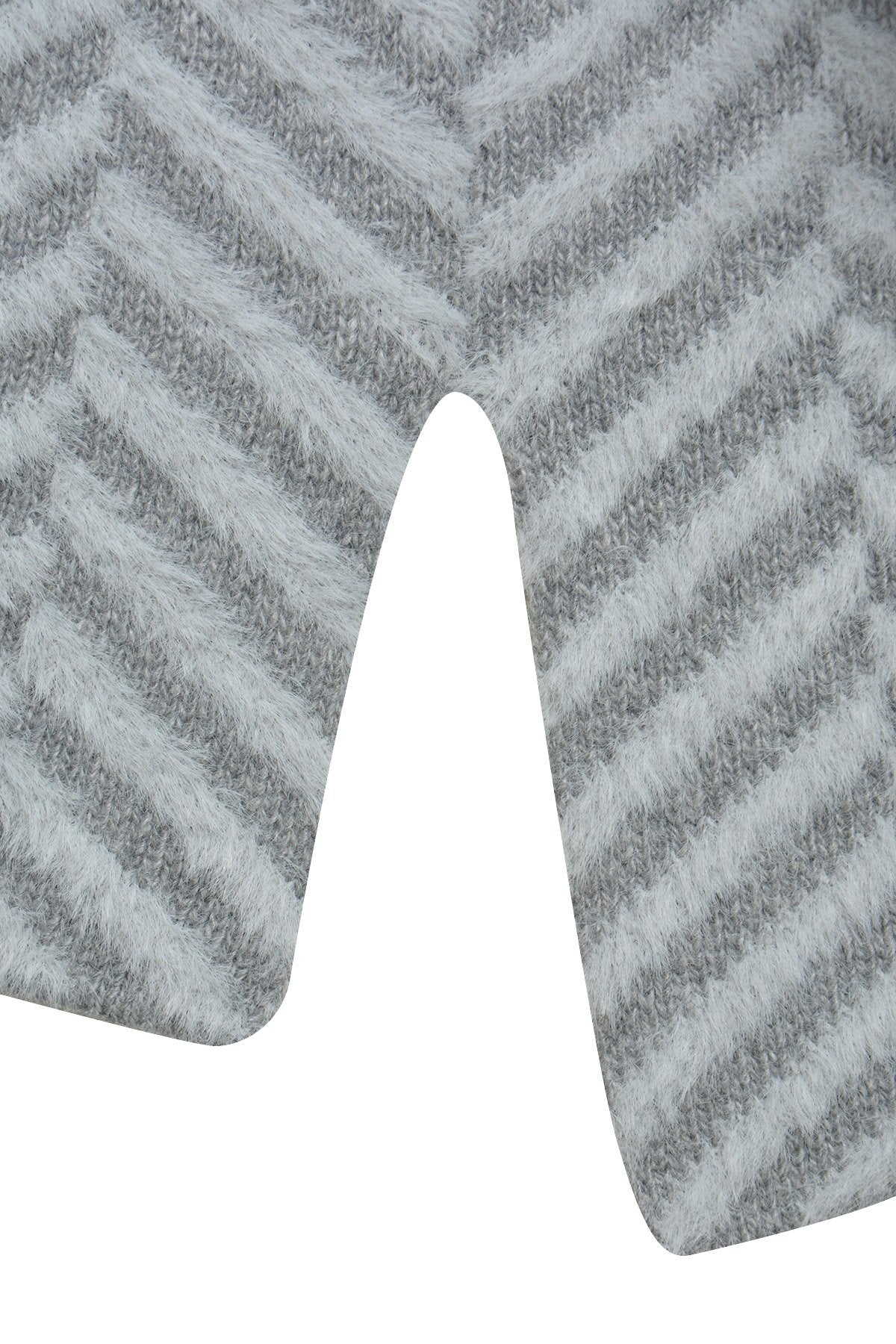 Hairy Zigzag Pullover (Mid Grey)