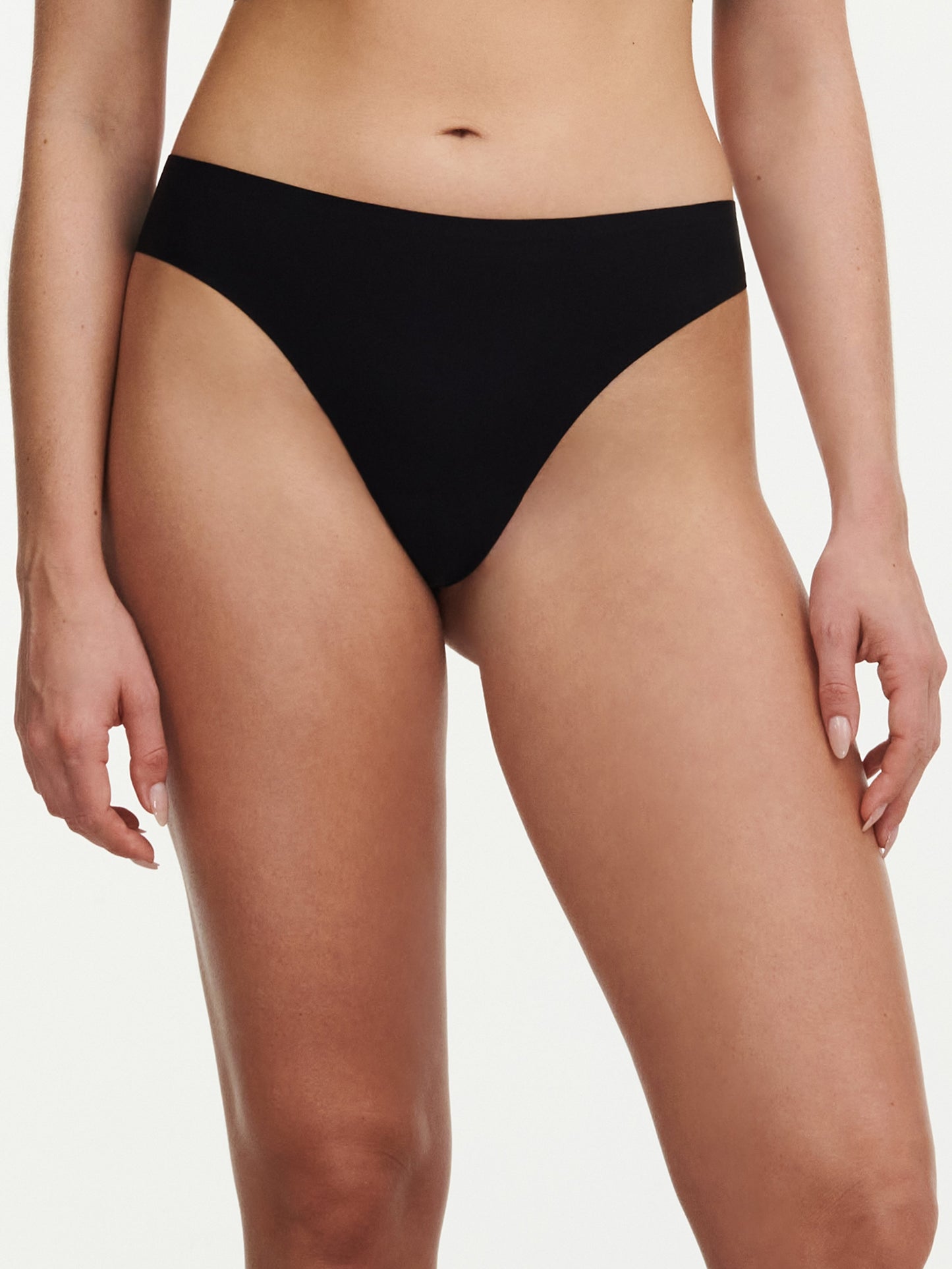 SOFTSTRETCH Tanga mit Spitze (Schwarz)