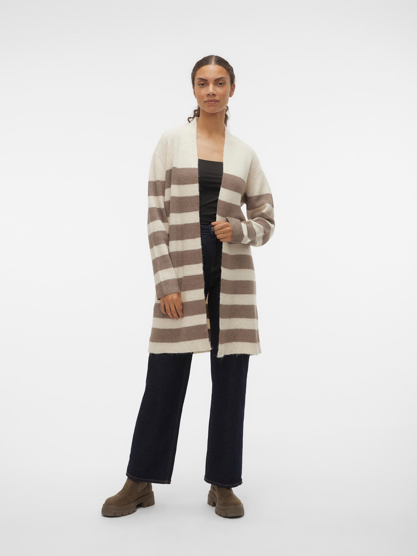 Vmphiline Ls Open Cardigan Ga Boo (Birch/w. B)