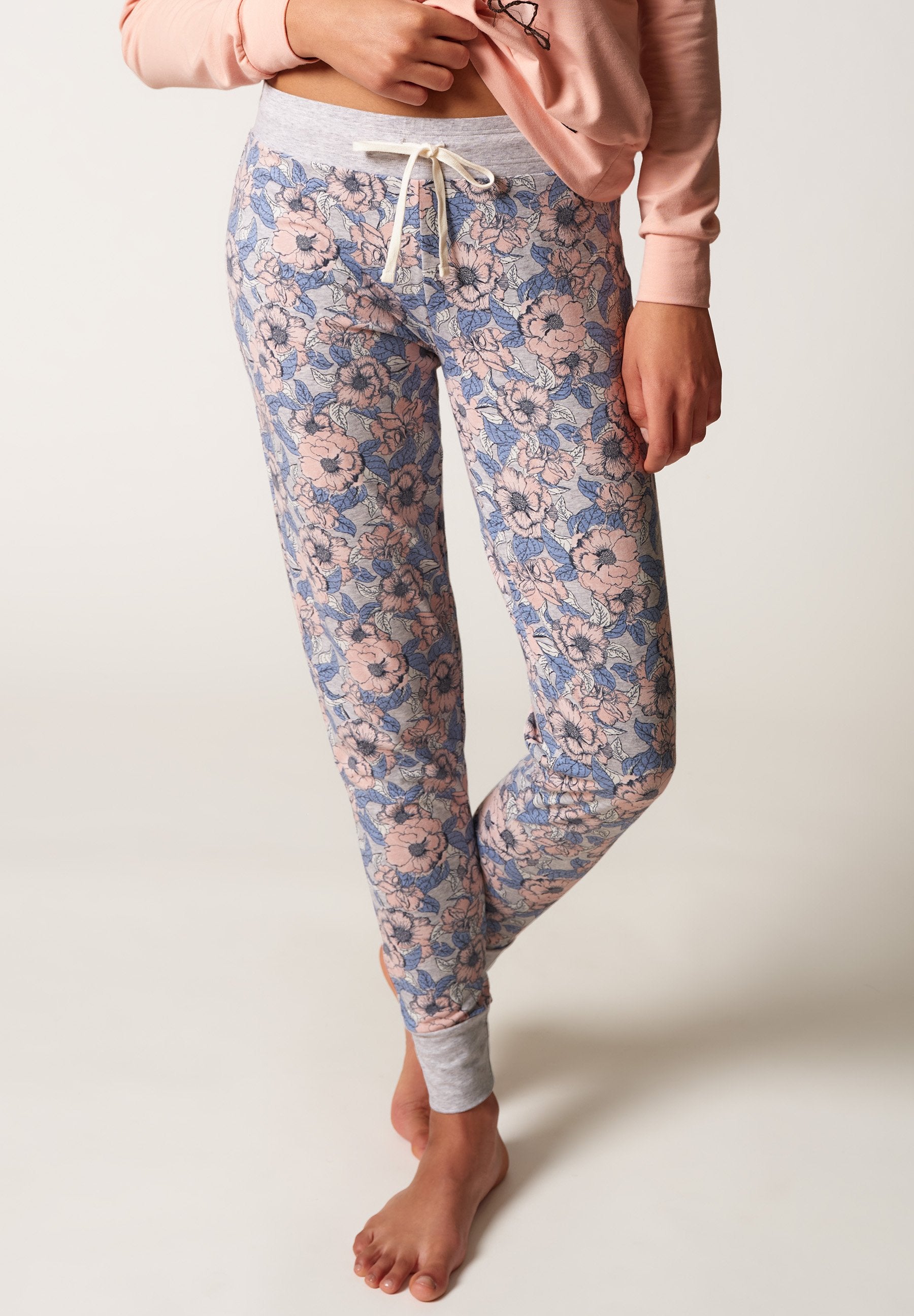 Skiny Damen Hose lang Night In Mix & Match (Melange Flowers)