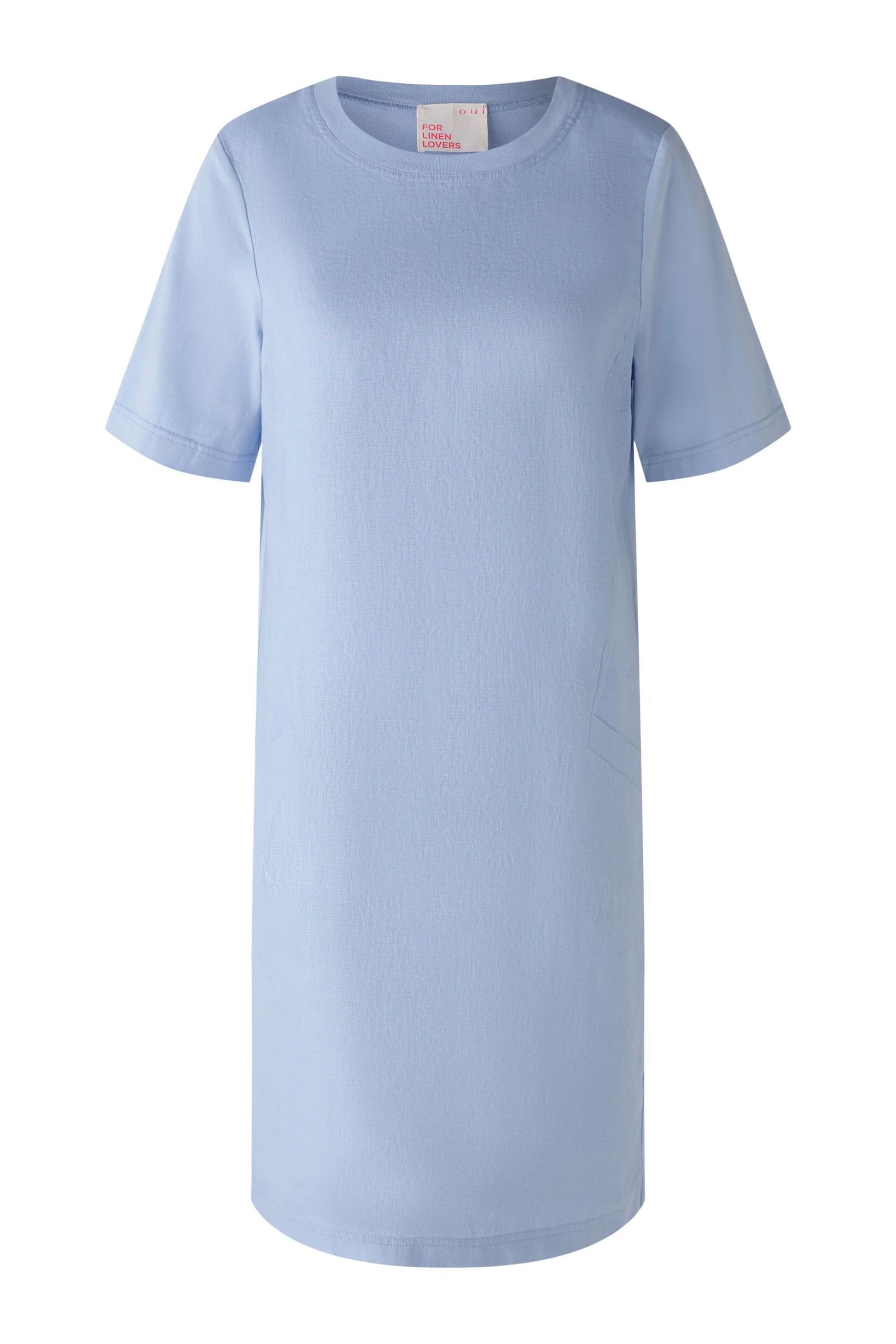 Kleid Leinen-Baumwollpatch (Light Blue)