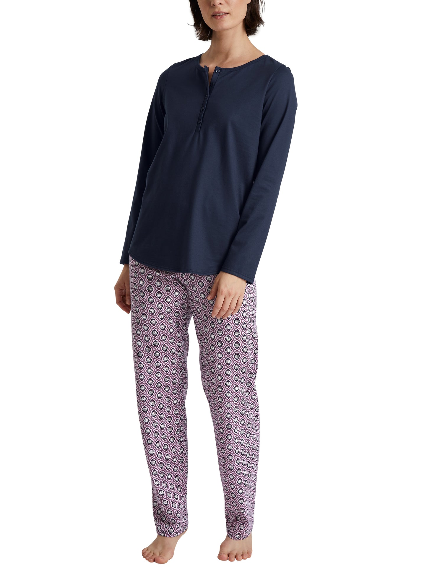 Pyjama, lang (Peacoat Blue)