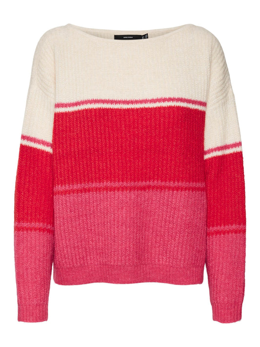 Vmcelin Ls Boatneck Pullover Ga Boo (Birch/w. T)