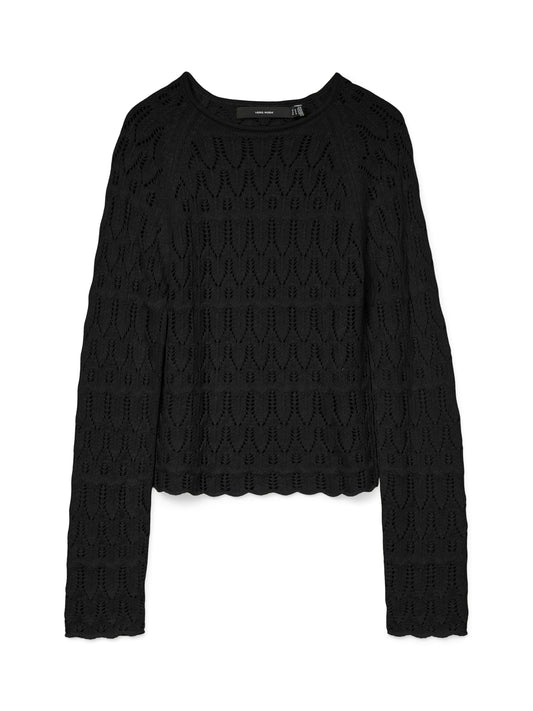 Vmnewfabienne Ls O-neck Pullover Noos (Black)