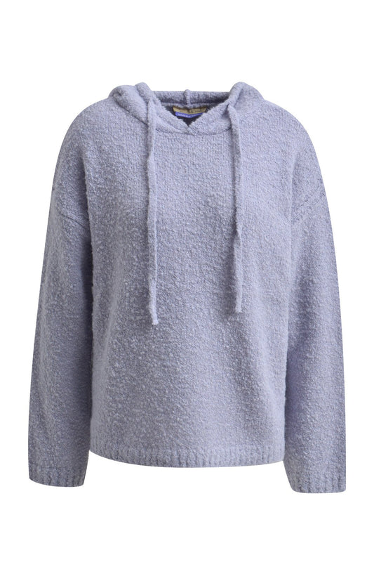 Bouclé Knit Hoodie (Pastel Lilac)