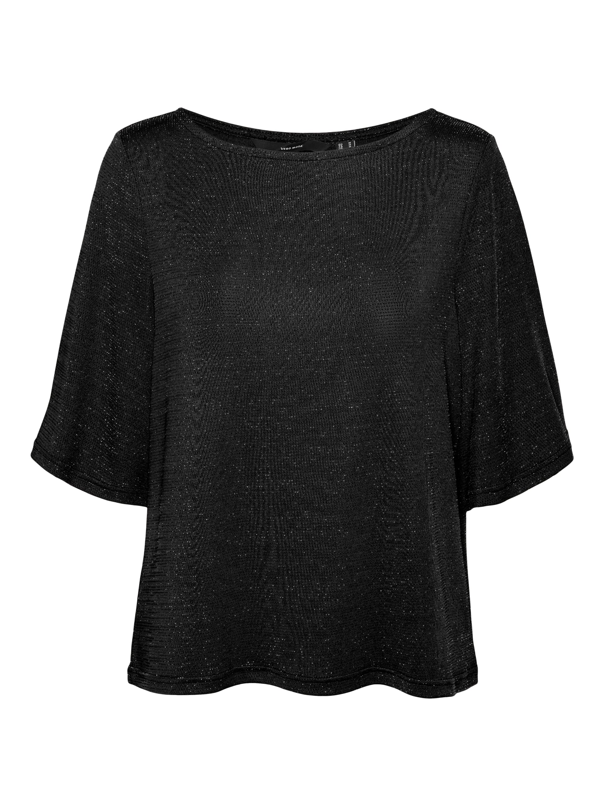 Vmkanva 2/4 Glitter Top Jrs (Black/blac)