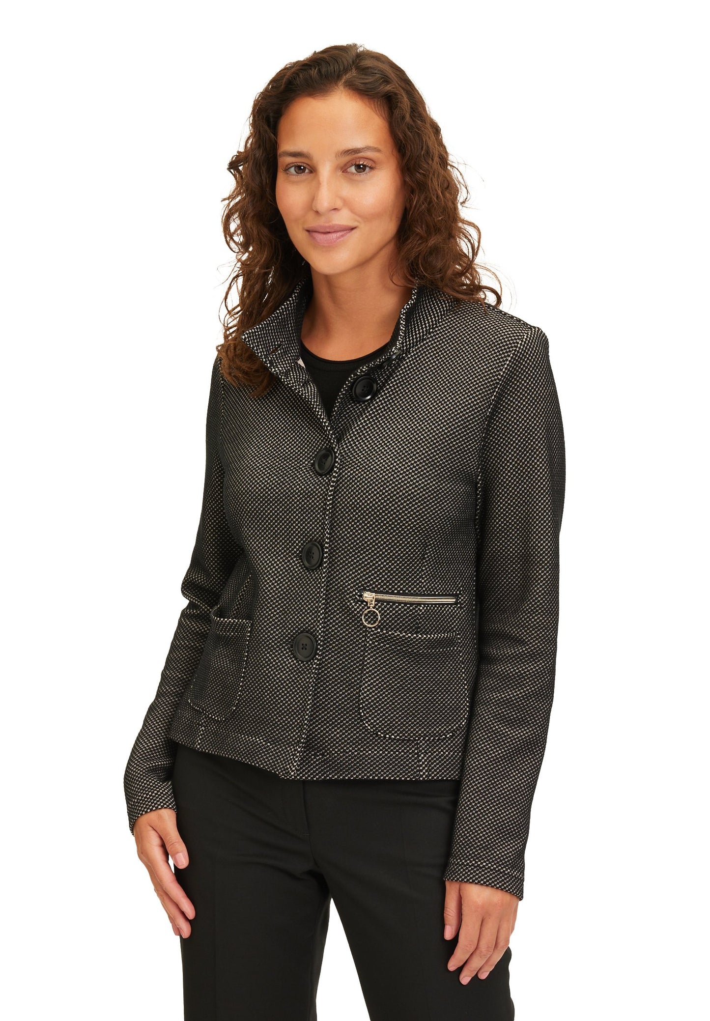 Sweatjacke (Black/beige)