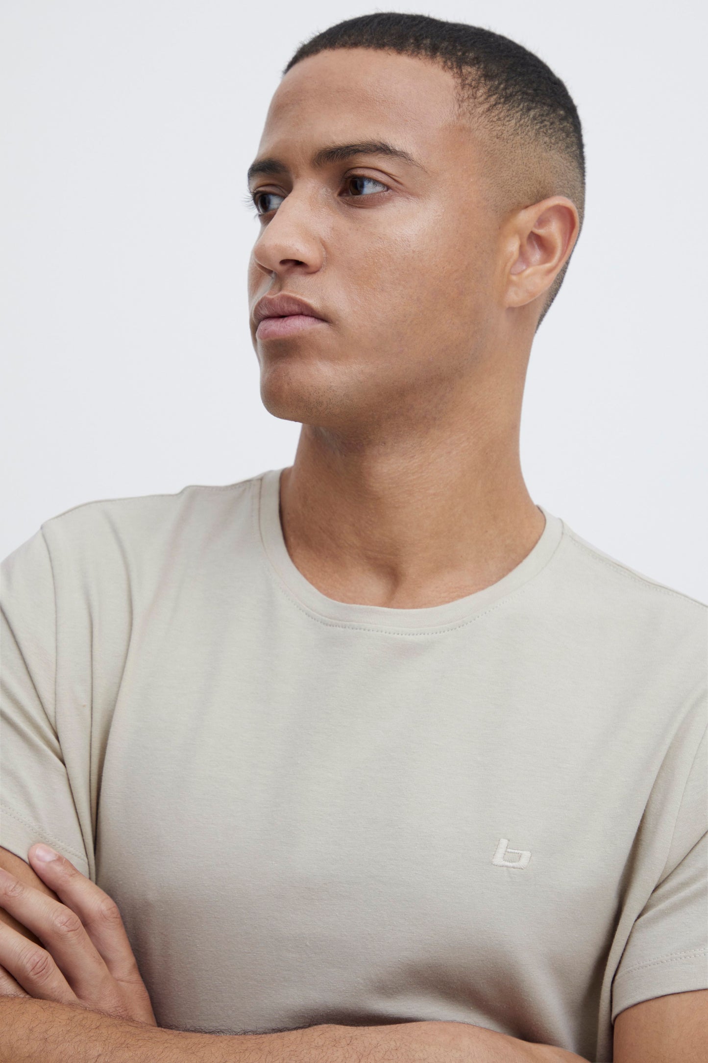 BHDINTON logo tee crew (Oyster Gray)