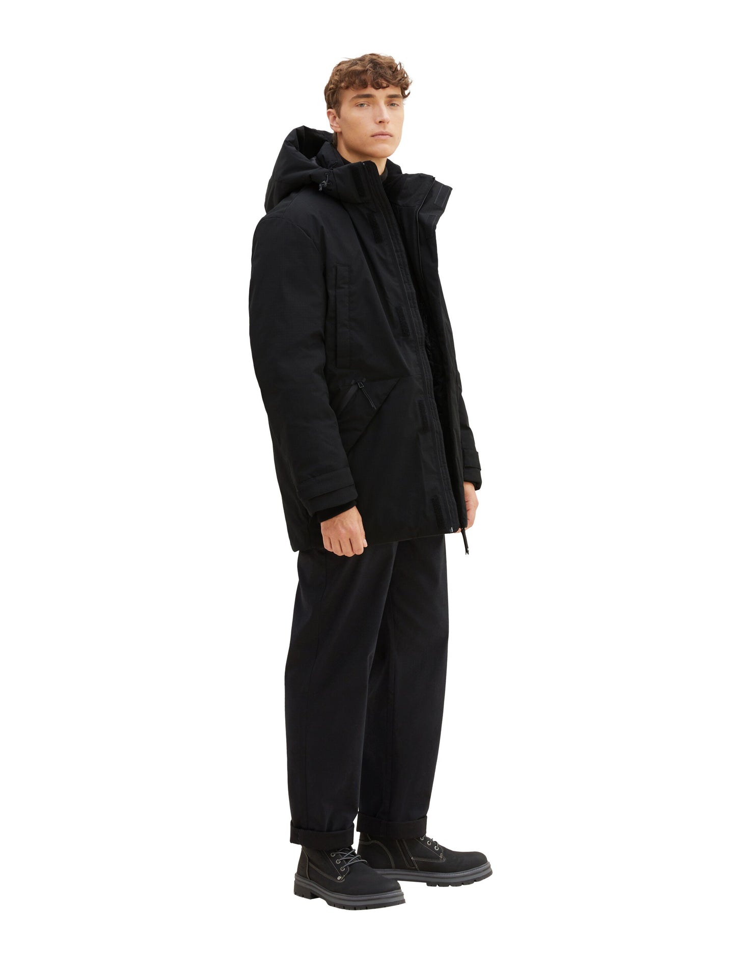 Parka mit abnehmbarer Kapuze (Black)