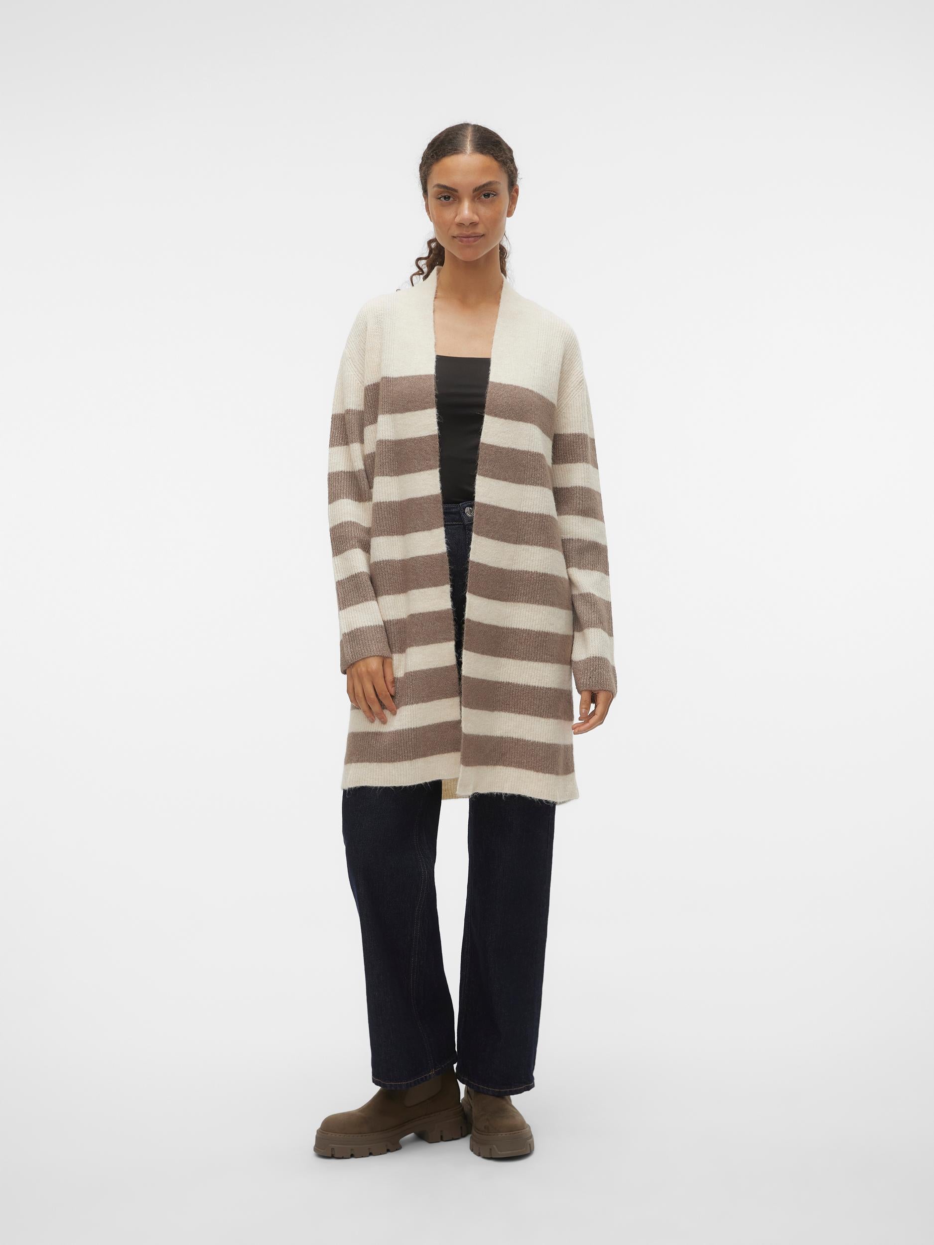 Vmphiline Ls Open Cardigan Ga Boo (Birch/w. B)