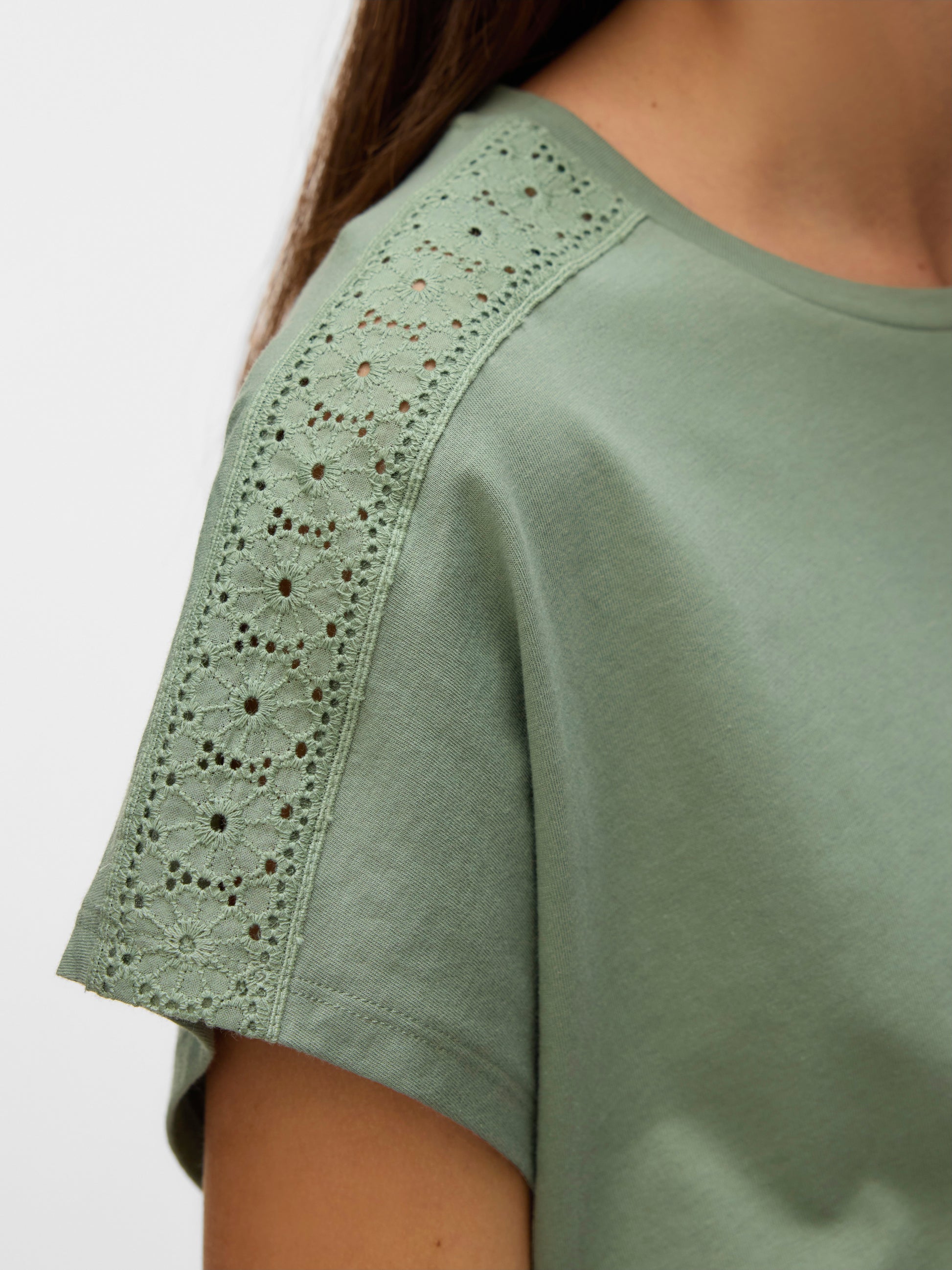 Vmemmy Ss Lace Tape Top Jrs Ga Noos (Hedge Green)