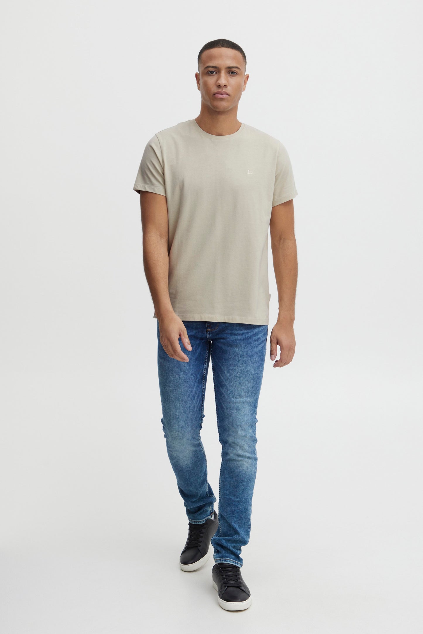 BHDINTON logo tee crew (Oyster Gray)