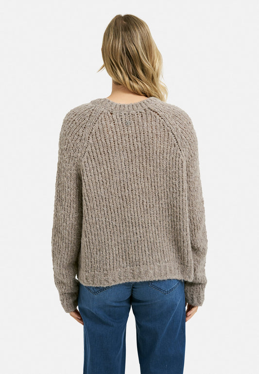 Round neck Raglan Pullover (Taupe)