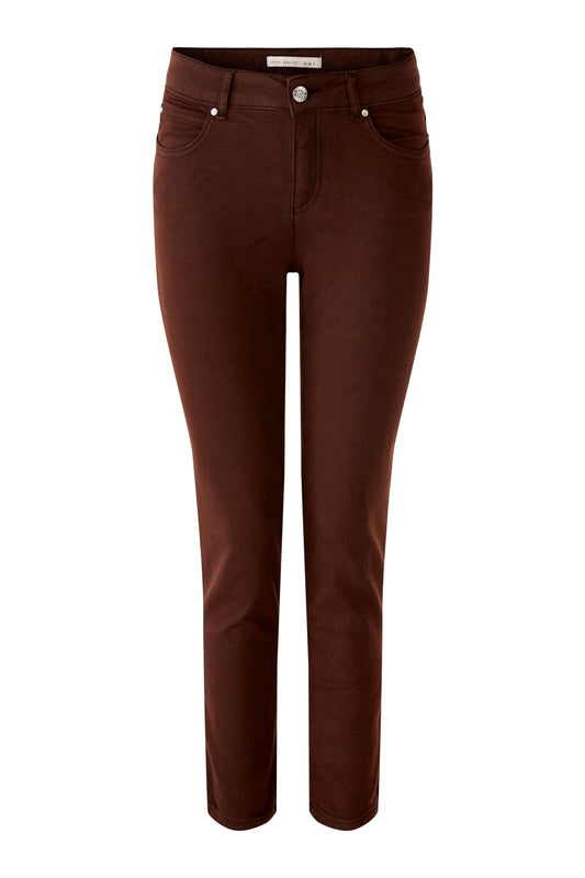 BAXTOR Jeggings Cropped in Slim Fit (Chocolate Fudge)