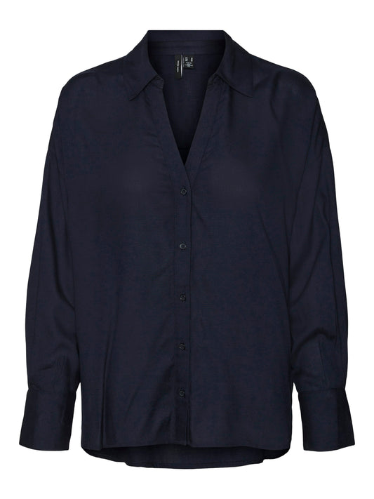 Vmbumpy L/s Oversize Shirt Wvn Ga (Navy Blazer)