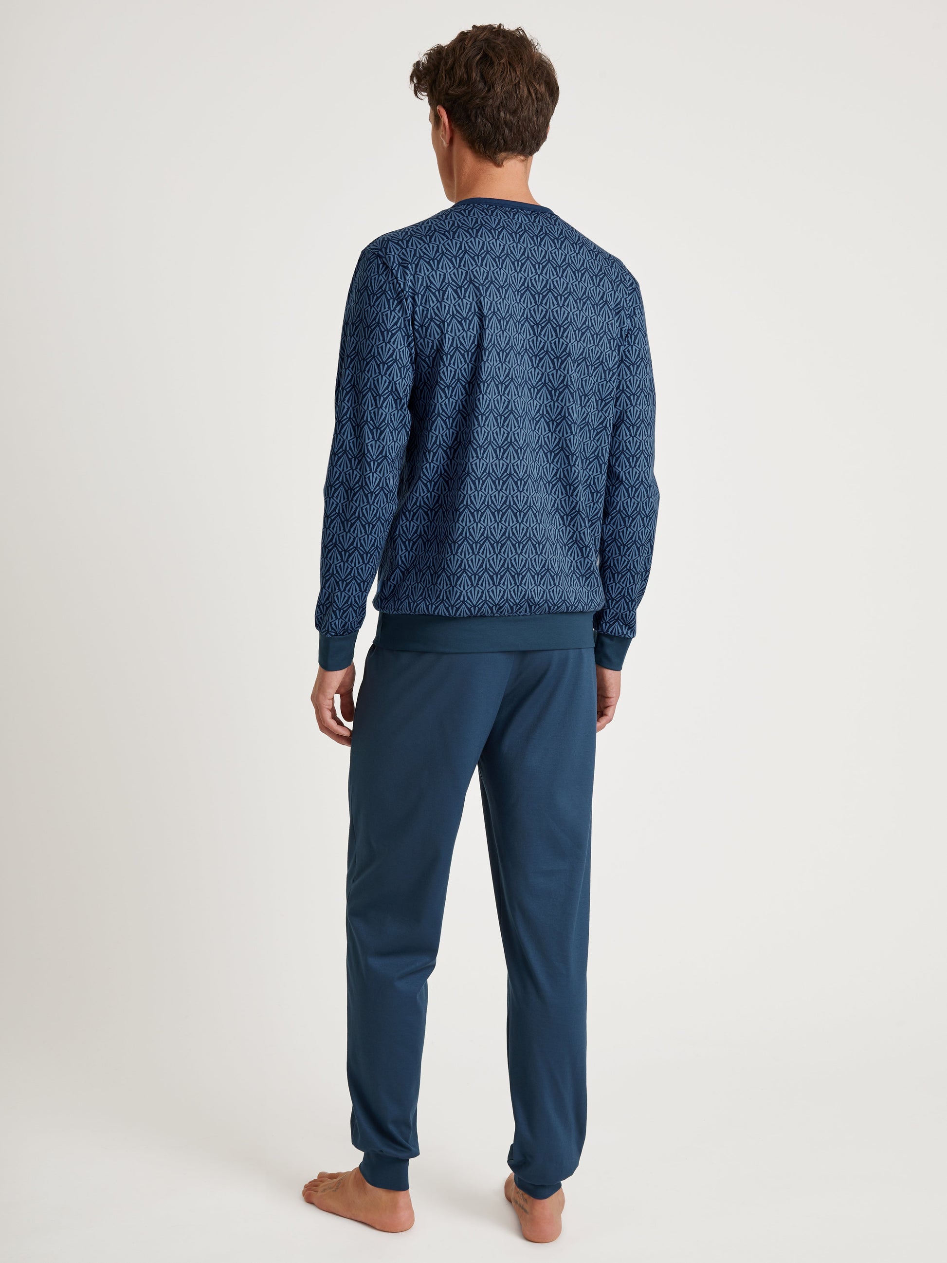 HERREN Pyjama mit Bündchen (Coronet Blue)