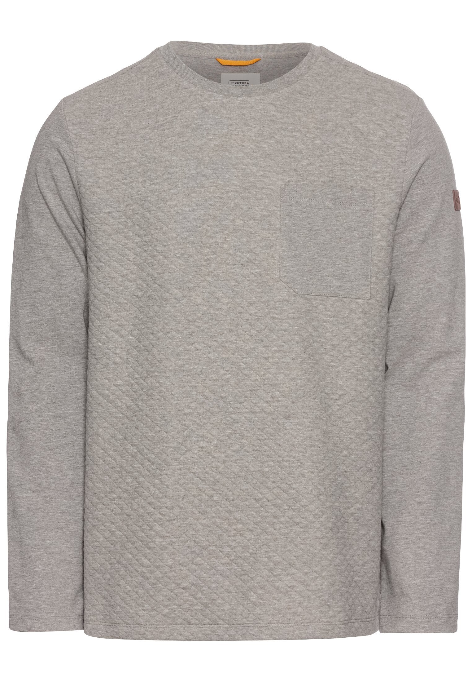 Langarmshirt mit Brusttasche (Stone Gray)