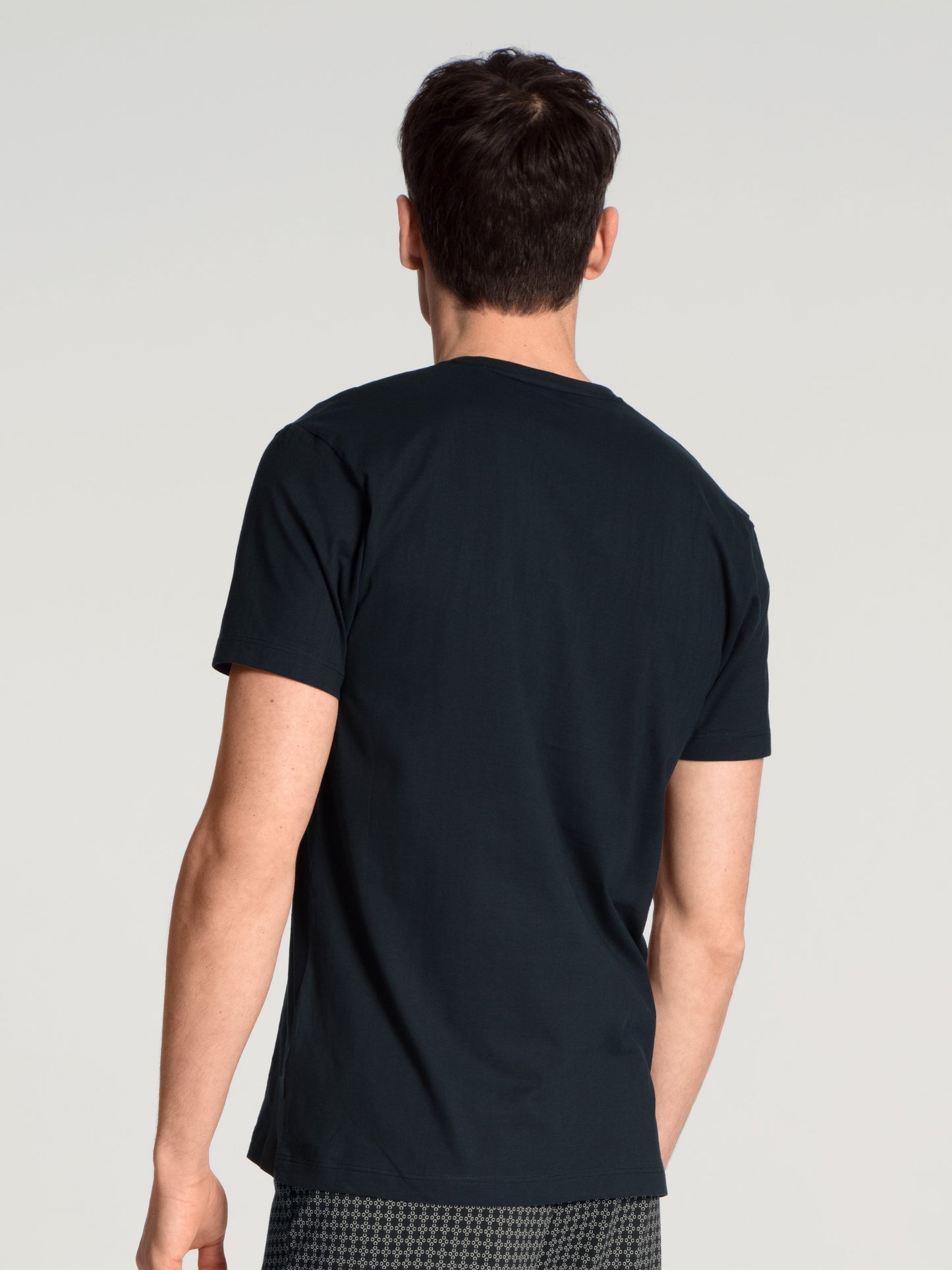 Kurzarm-Shirt, V-Neck (Dark Sapphire)