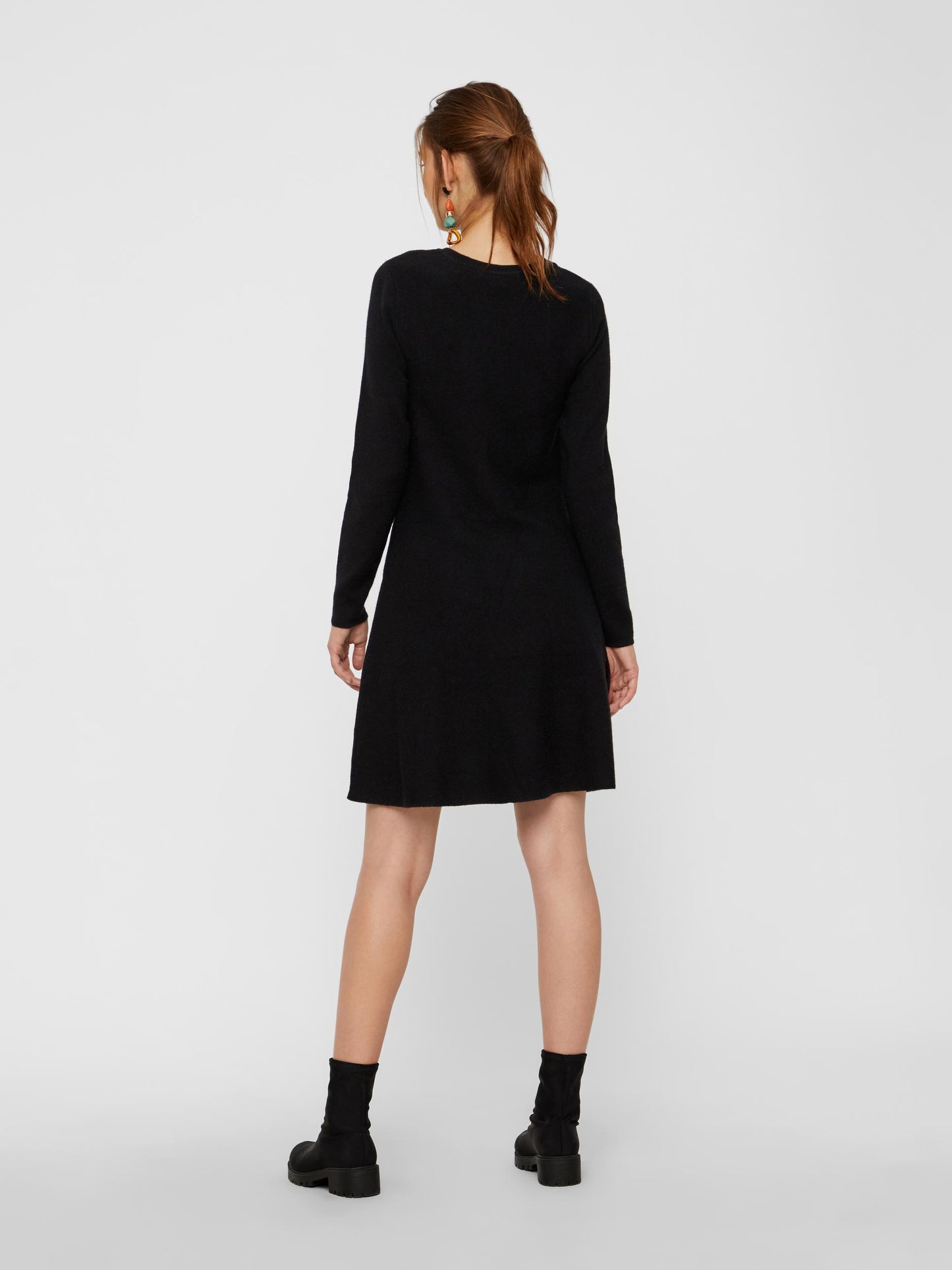 Vmnancy Ls Knit Dress Ga (Black)