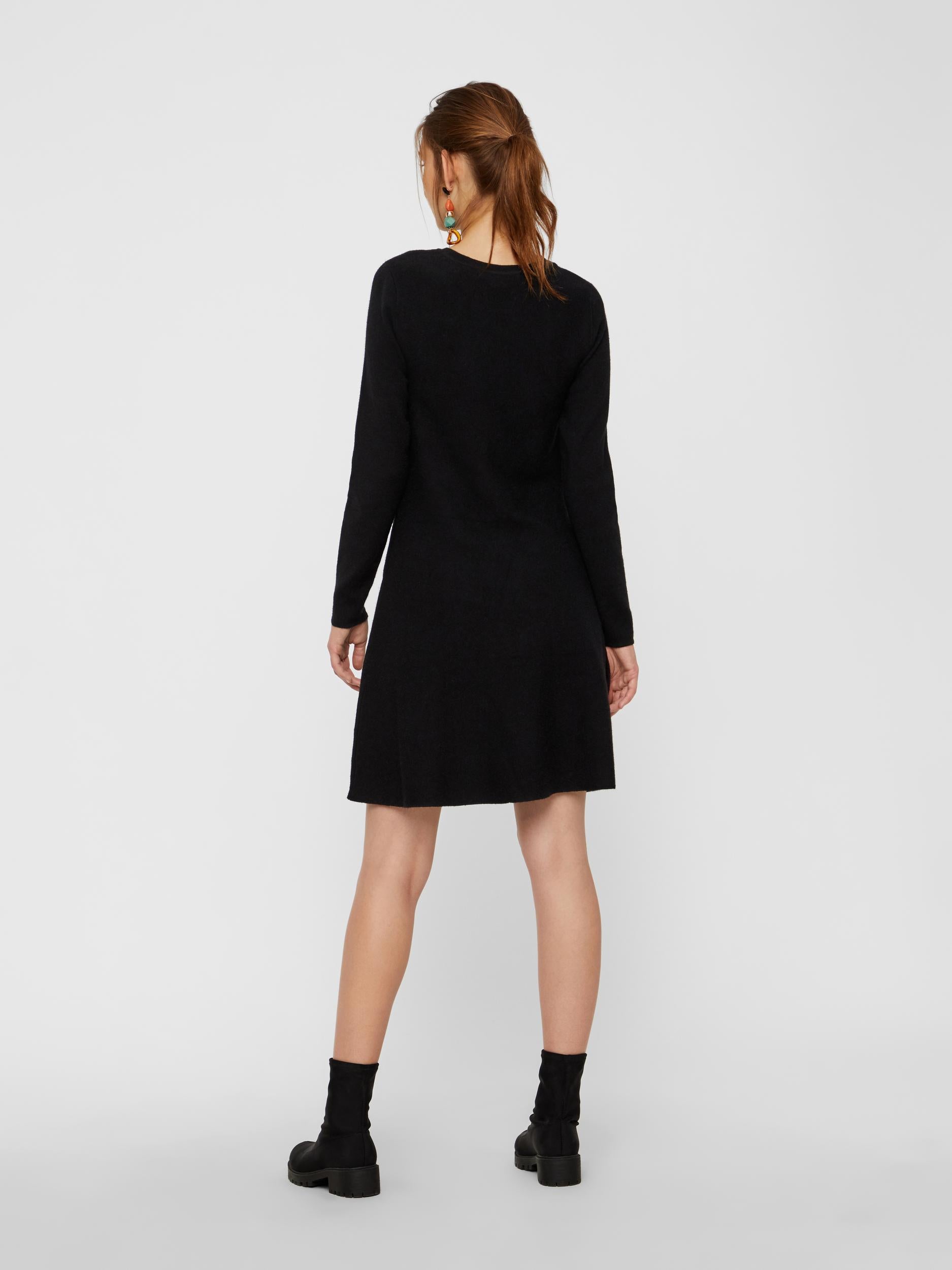 Vmnancy Ls Knit Dress Ga (Black)