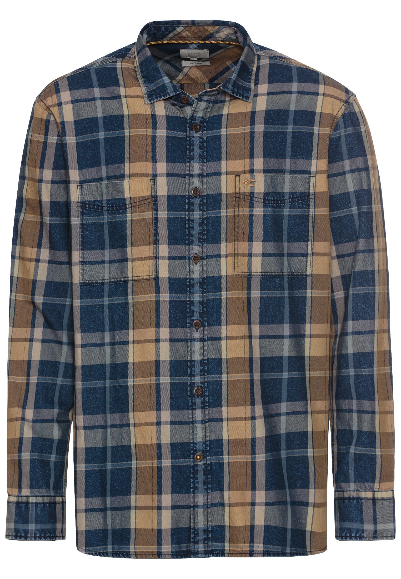 Flanell Karohemd aus reiner Baumwolle (Night Blue)