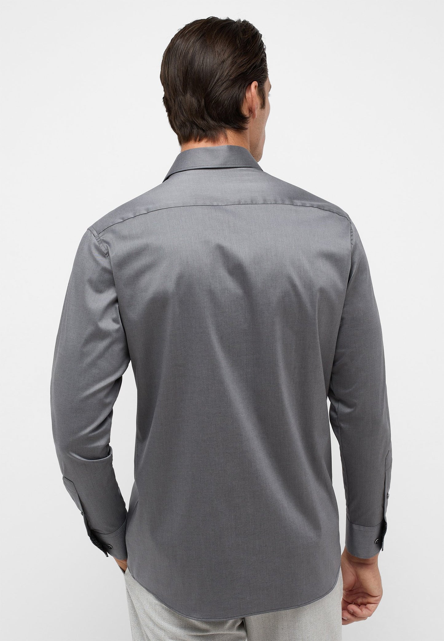 Performance Shirt Twill-Stretch Langarm (Grau)