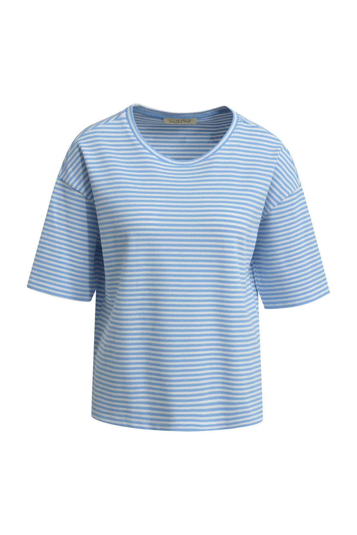 Structure T-Shirt Striped (True Blue)