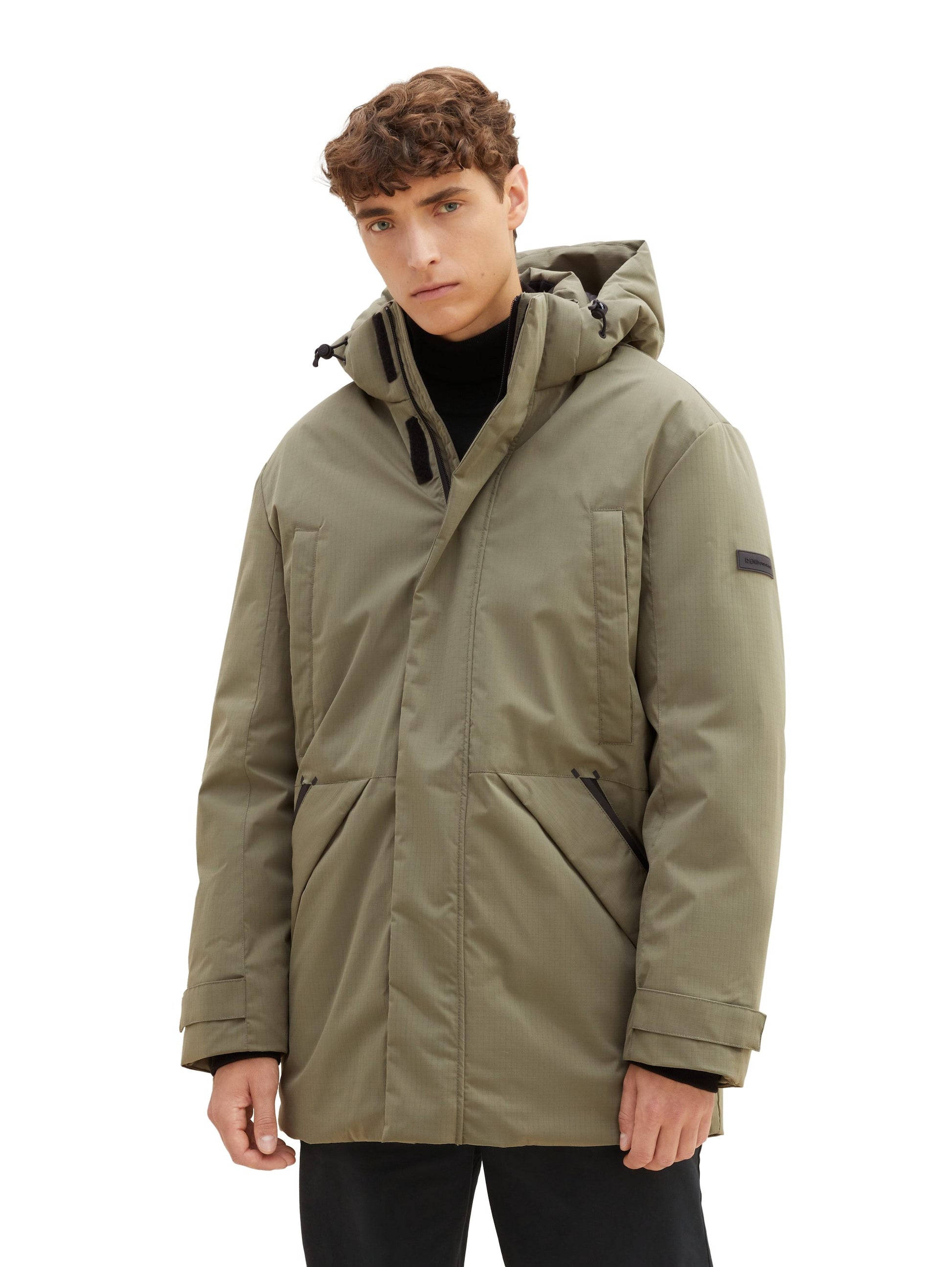 Parka mit abnehmbarer Kapuze (Black)