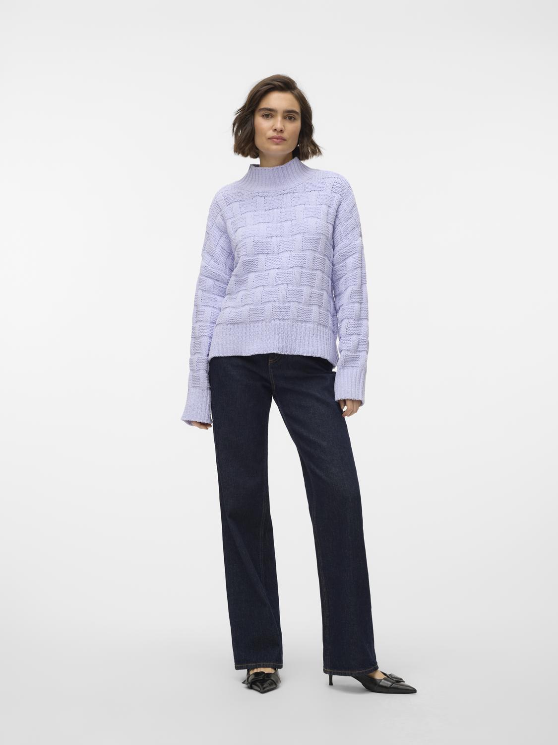 Vmisa Ls Highneck Pullover Boo (Cosmic Sky)