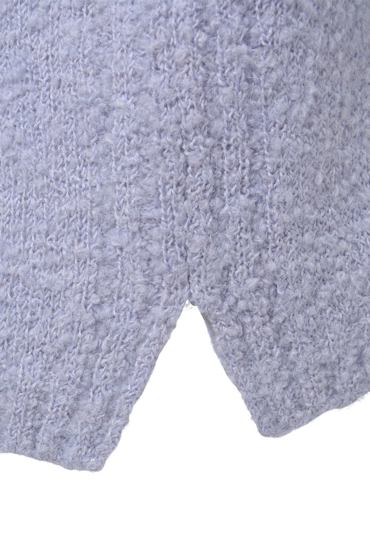 Bouclé Knit Hoodie (Pastel Lilac)