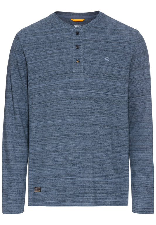 Henley Langarmshirt mit Cooling Effekt (Denim Blue)