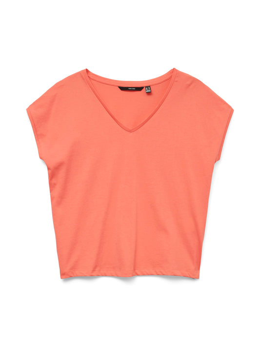 Vmluna Ss V-neck Tee Jrs Noos (Dubarry)