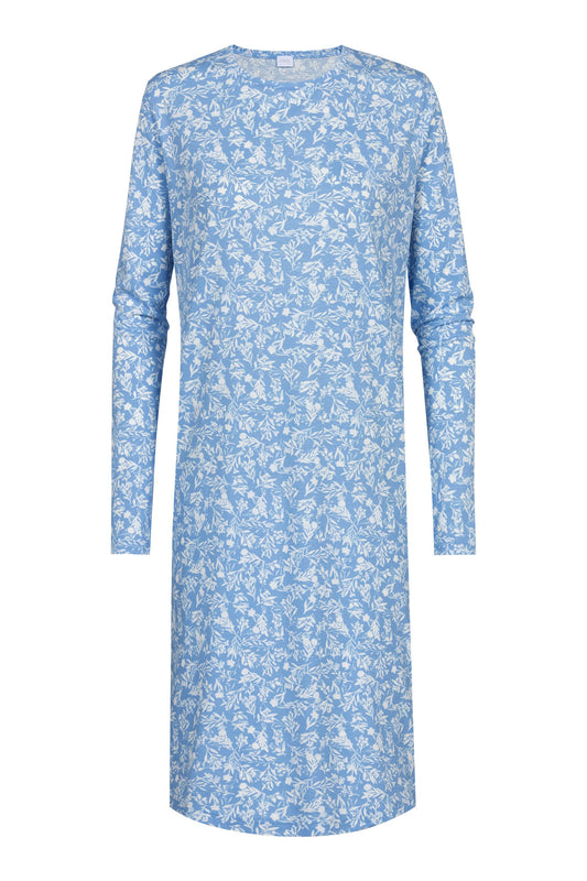 Nachthemd langarm (Blue Silk)