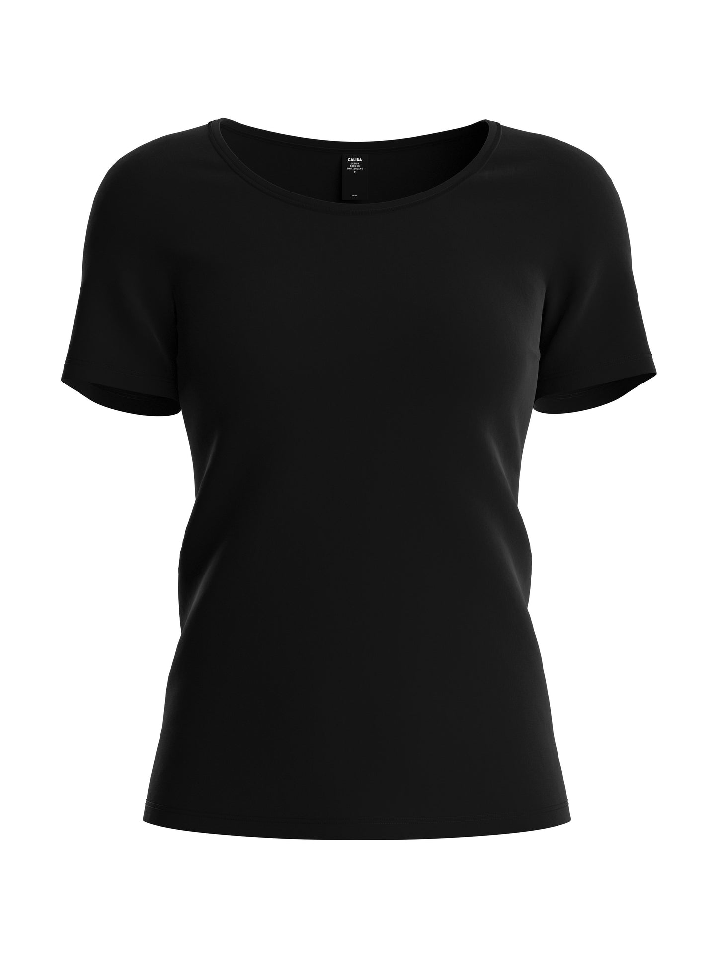 DAMEN Top kurzarm (Schwarz)