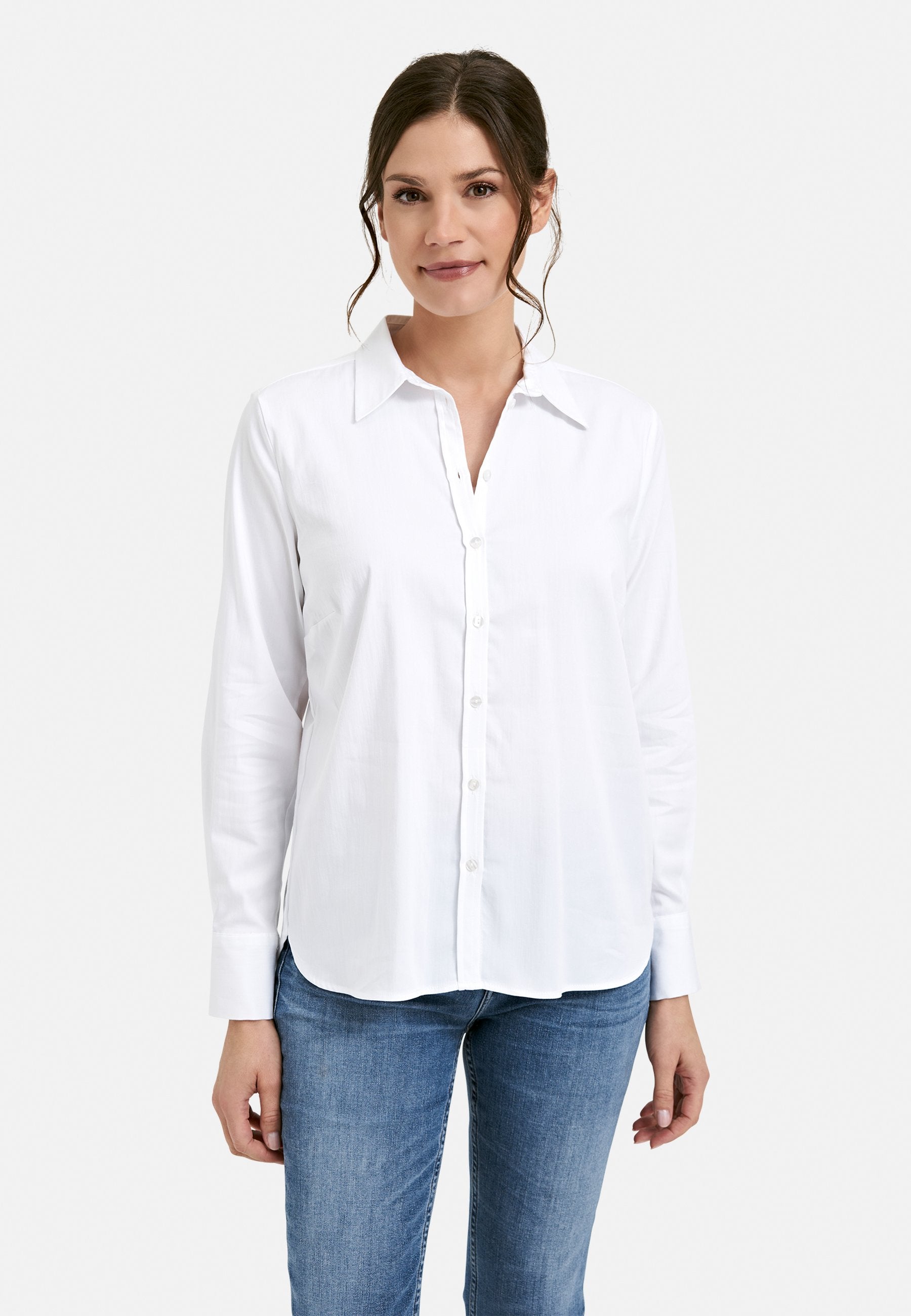 Straight Blouse Collar Blouse NOS (White)