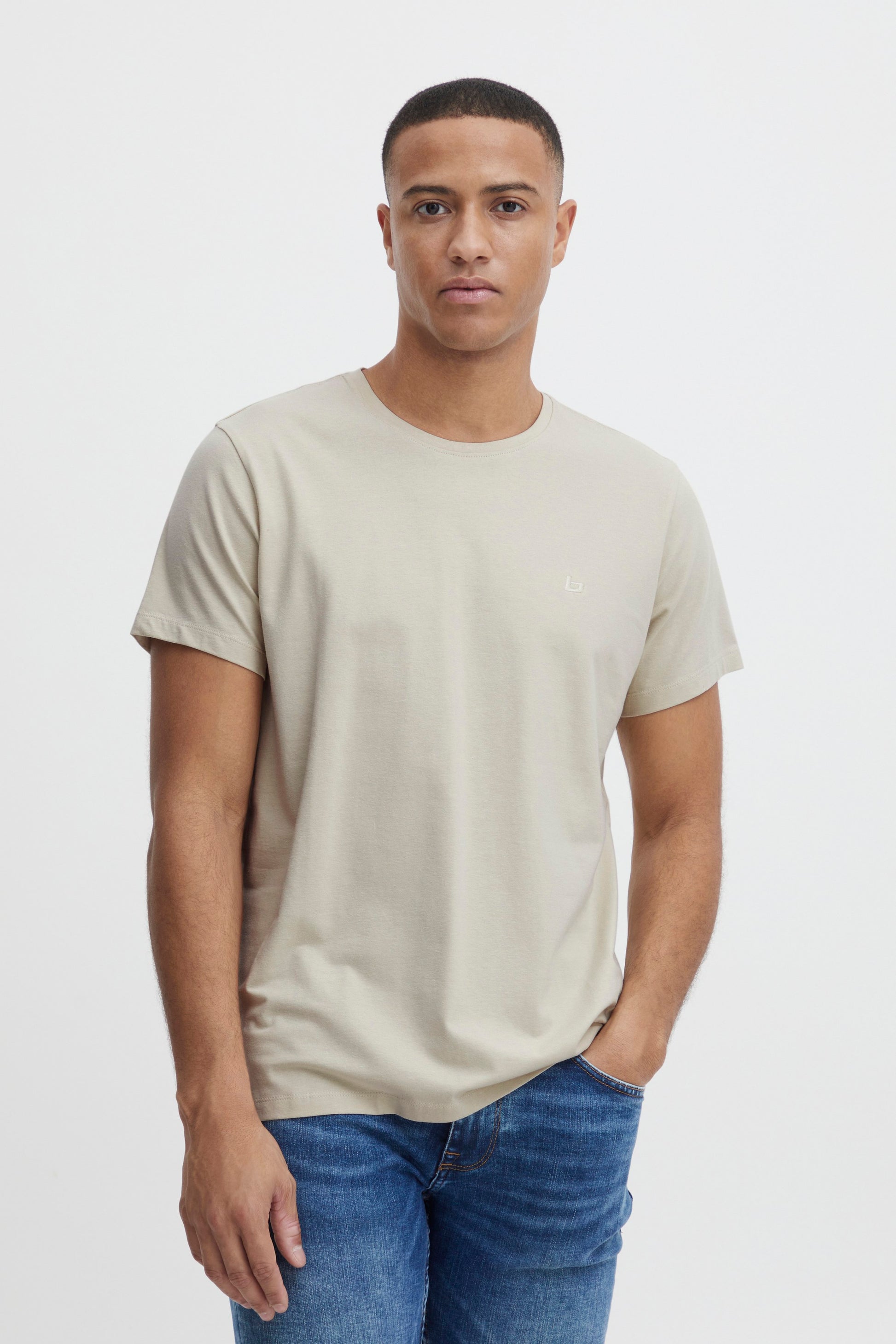 BHDINTON logo tee crew (Oyster Gray)