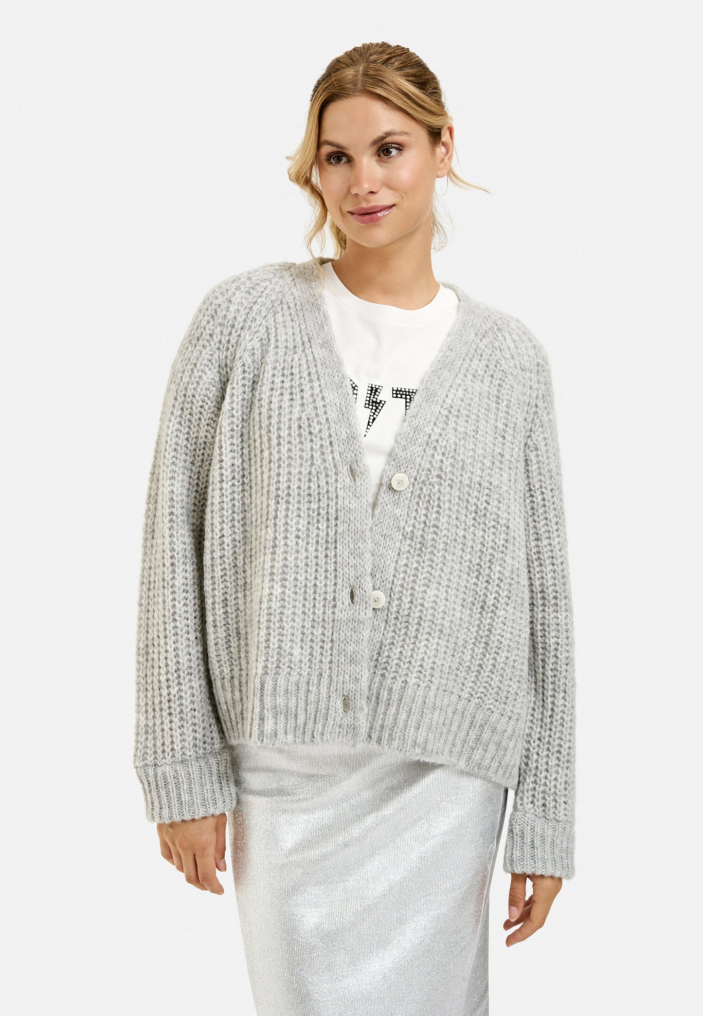 New Hairy Cardigan (Mid Grey)