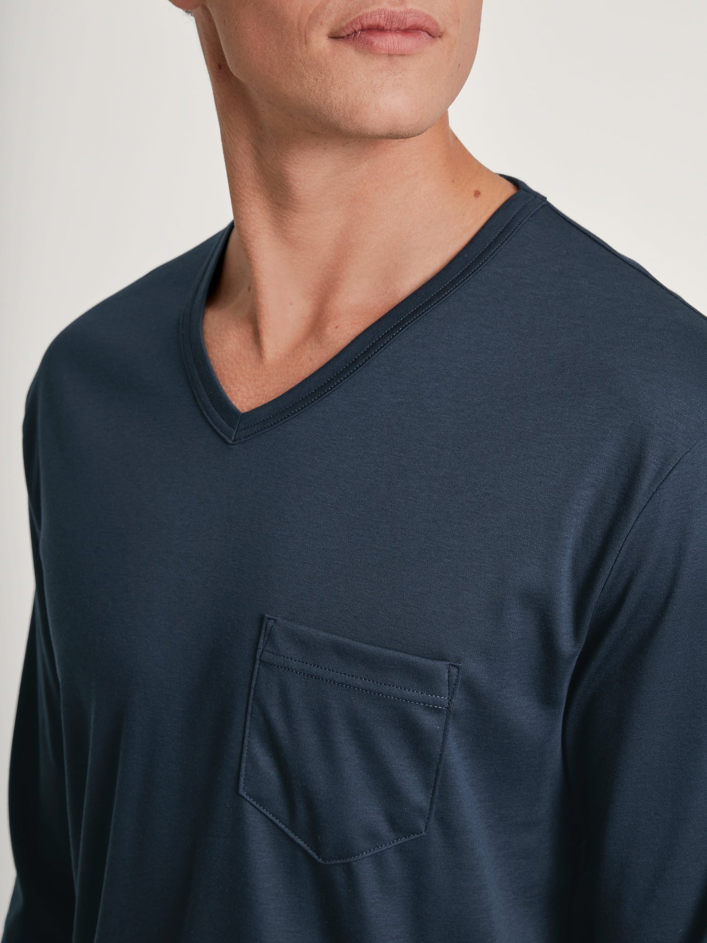 HERREN Pyjama mit Bündchen (Dark Sapphire)