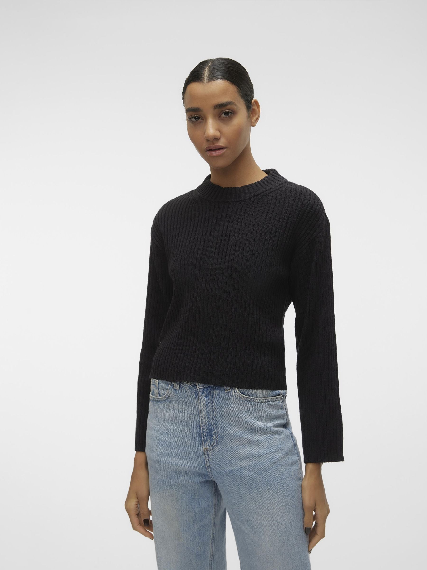 Vmhilde Ls O-neck Short Pullover Noos (Black)