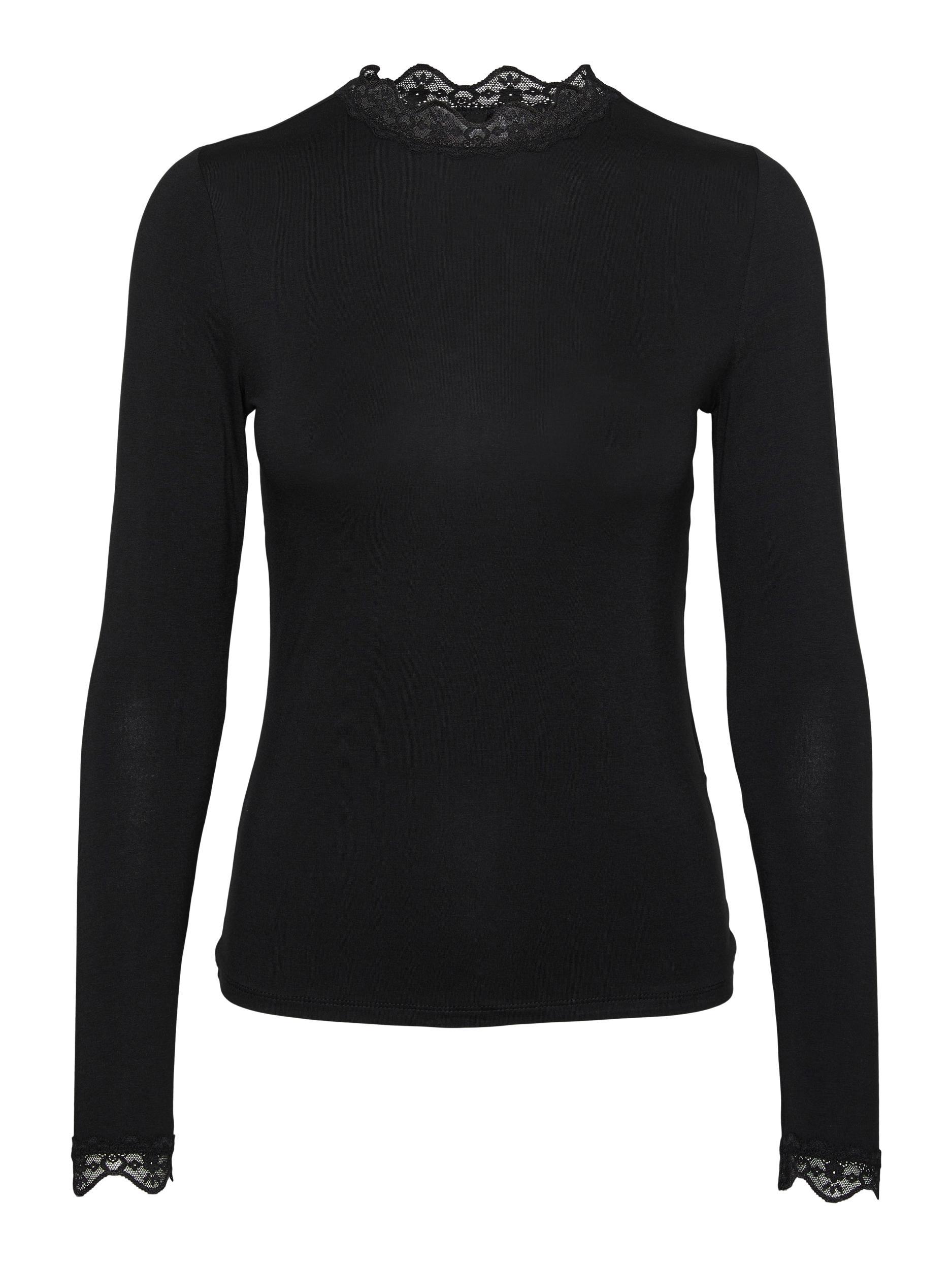 Vmrosa Ls Highneck Top Jrs Noos (Black)