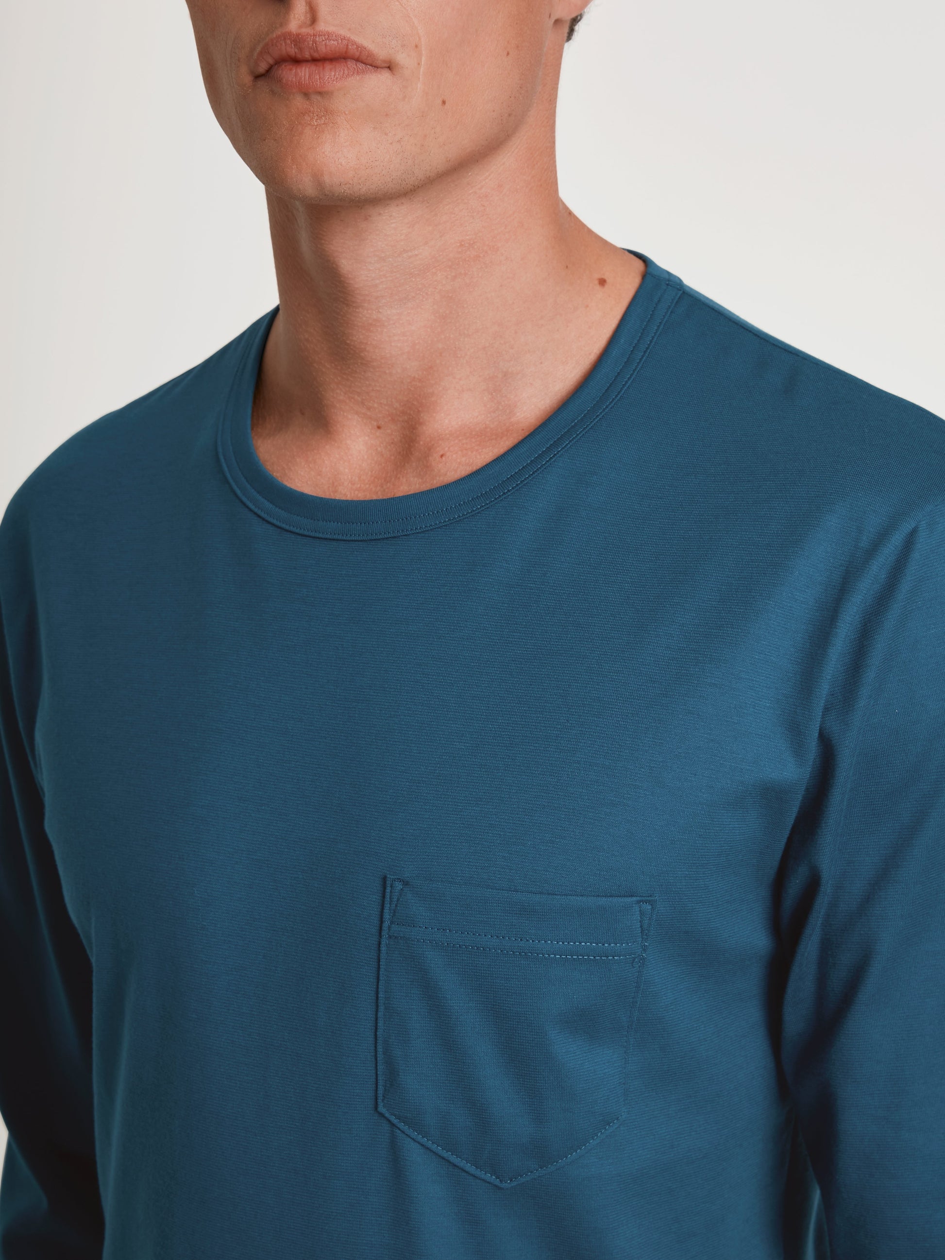 HERREN Pyjama mit Bündchen (Legion Blue)