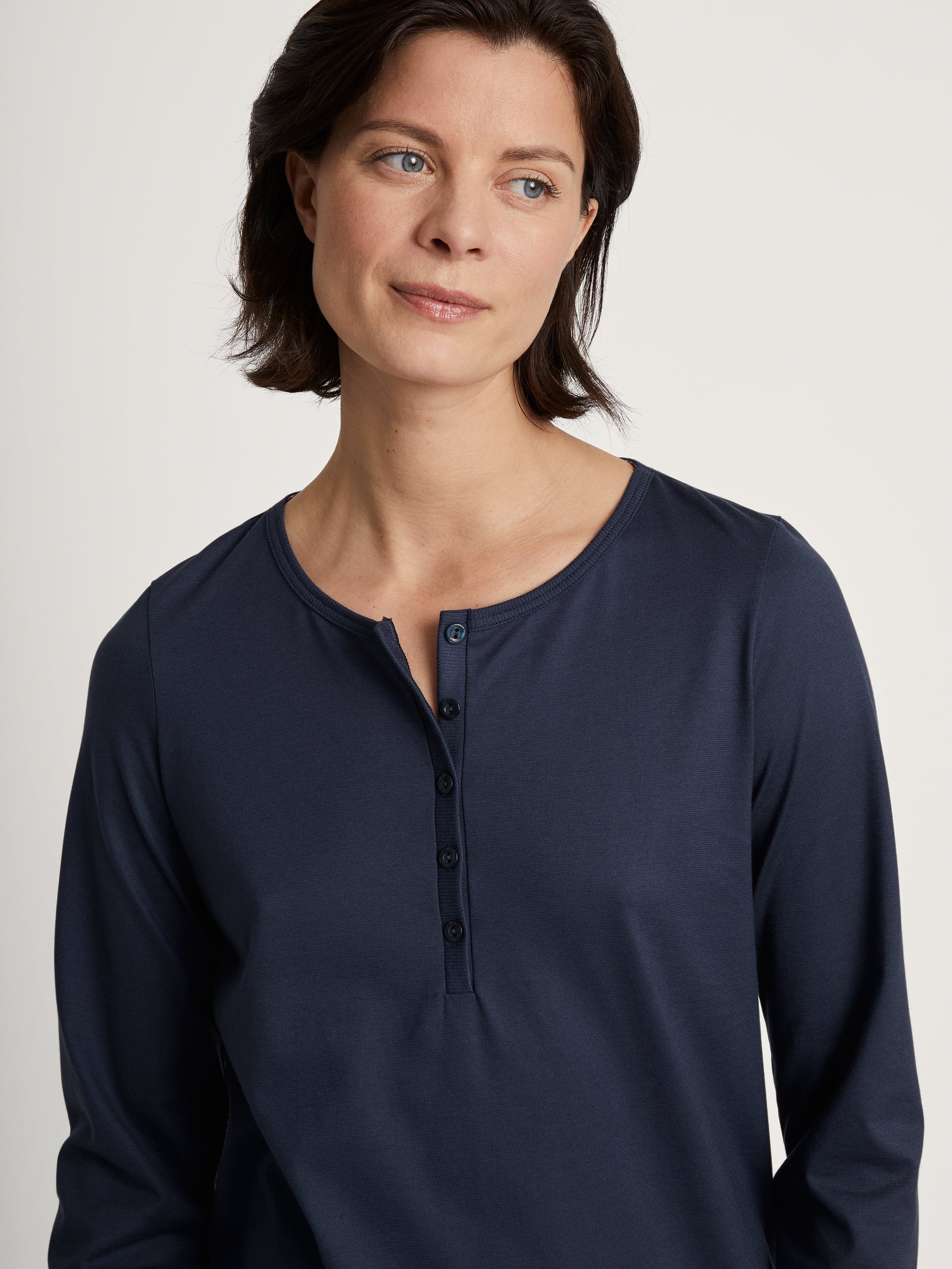 Pyjama, lang (Peacoat Blue)