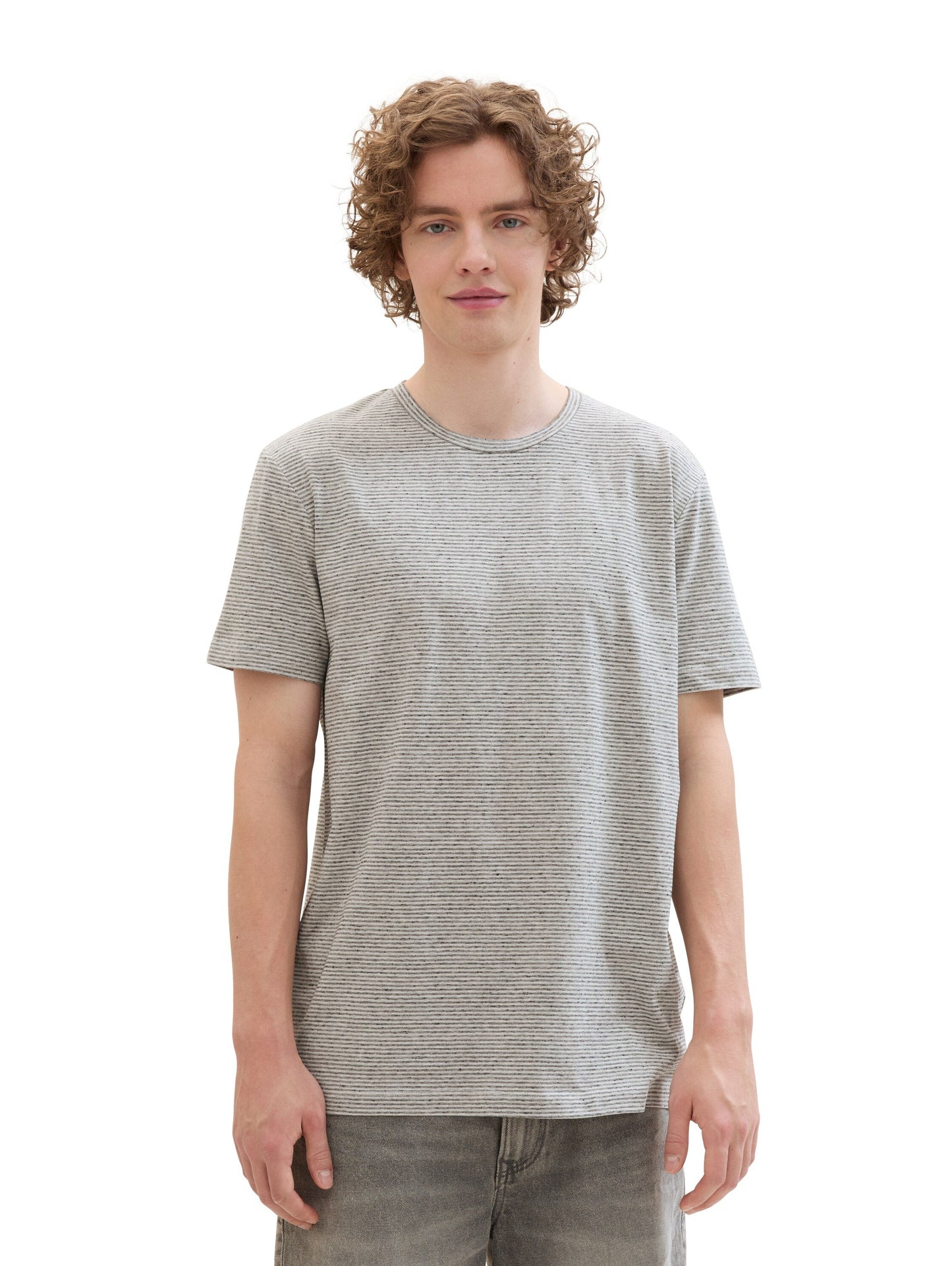 Gestreiftes T-Shirt (Grey Melange F)